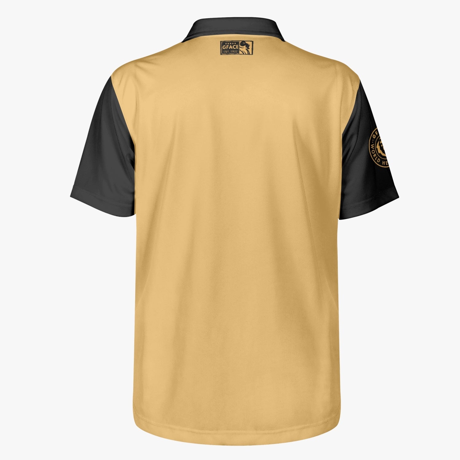 Gface Men's Gold/Black Polo Shirt