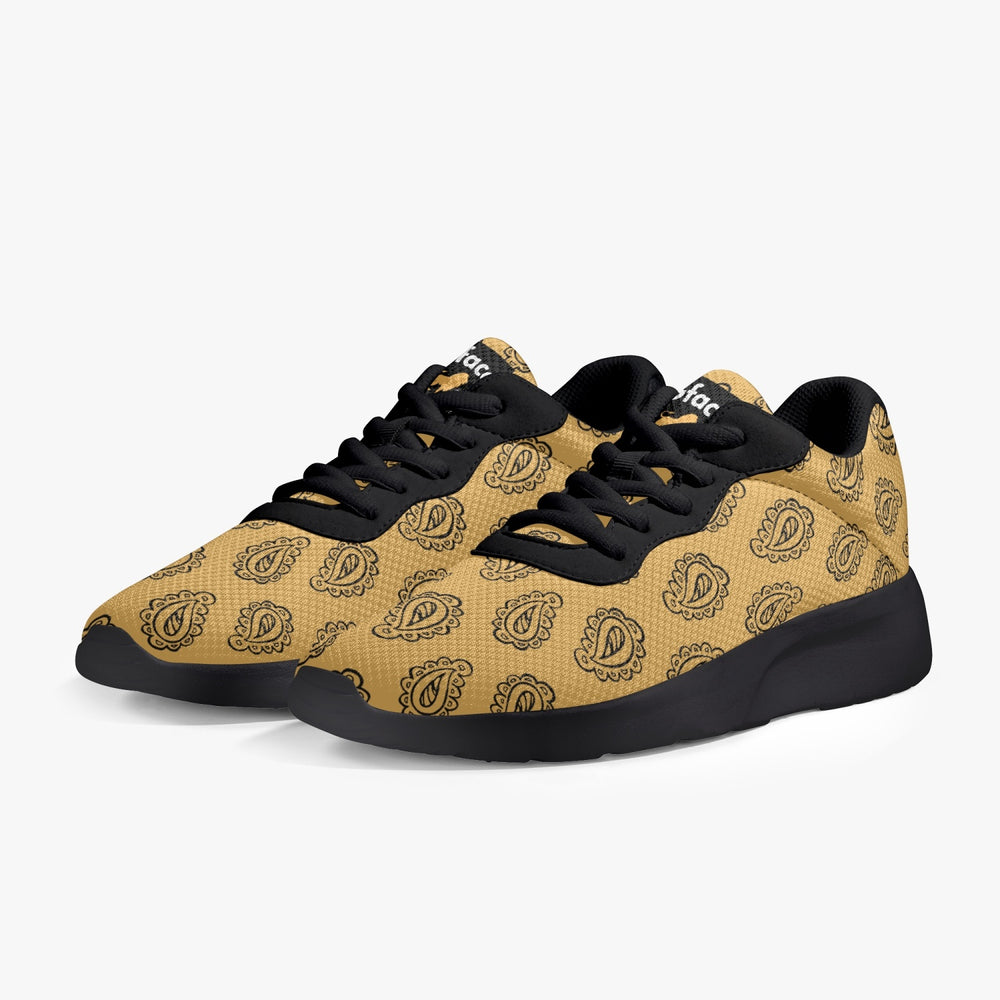 Gface Gold Bandana Unisex Lifestyle Mesh Running Shoes - Black