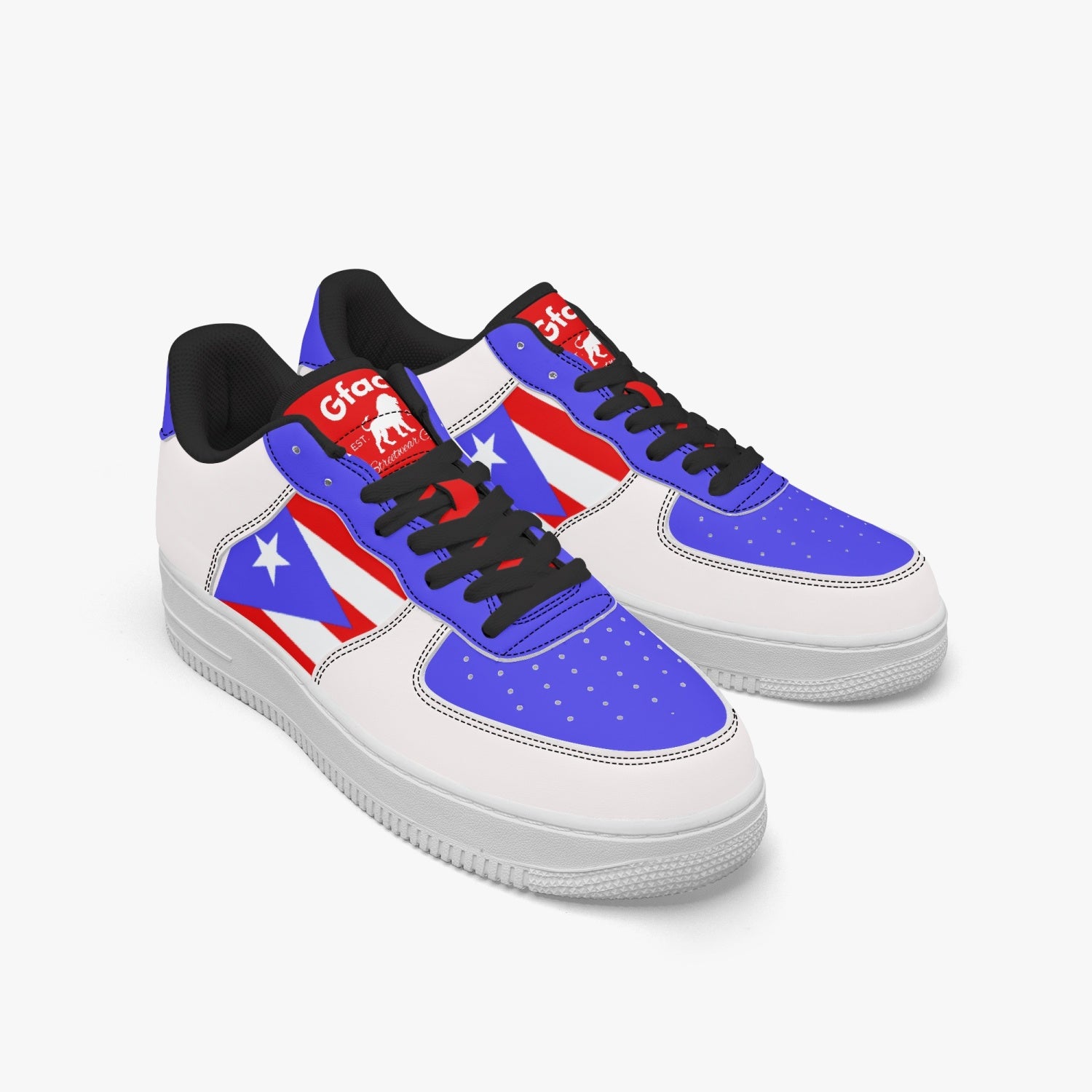 977. AF1 Low-Top Leather Sports Sneakers - Tongue Printable