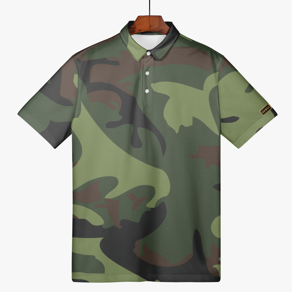 Gface Green Camo-Incognito Men Polo Shirt