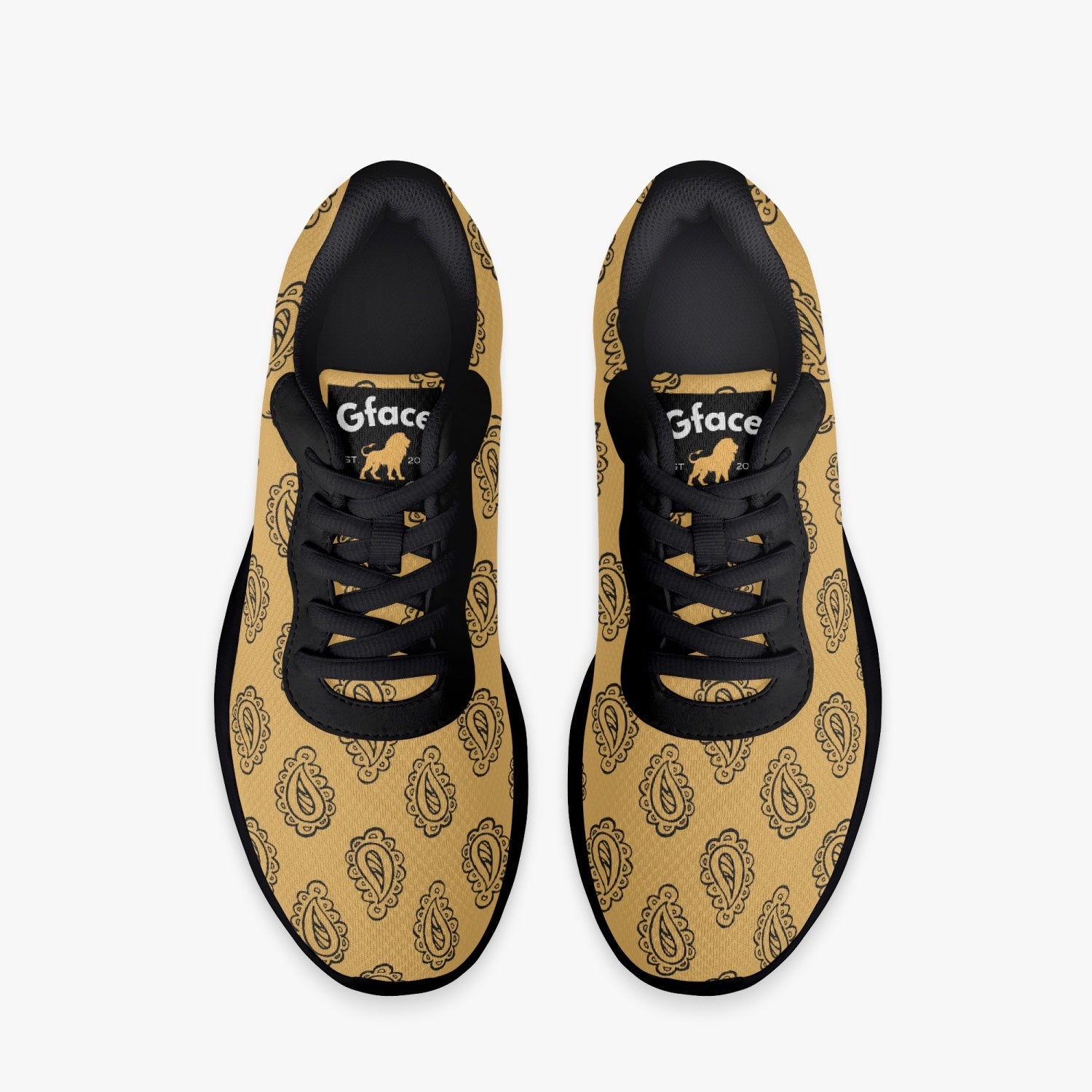 Gface Gold Bandana Unisex Lifestyle Mesh Running Shoes - Black