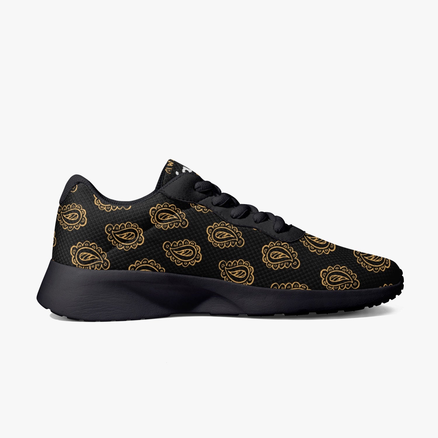 Gface Black/Gold  Bandana Unisex Lifestyle Mesh Running Shoes - Black