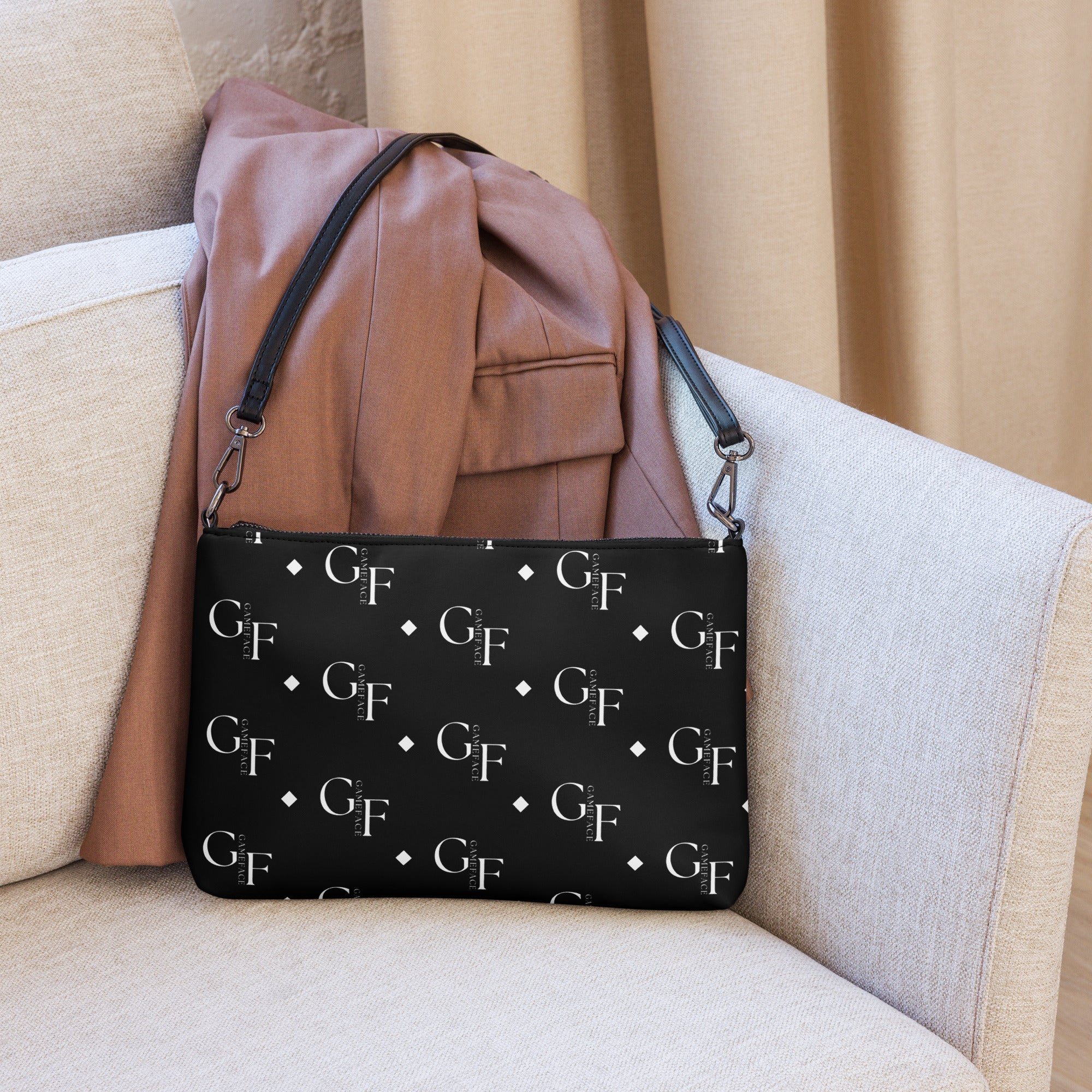 Gface black small print Crossbody bag