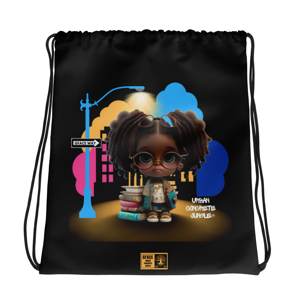 Drawstring bag Gface Girl Book Smart