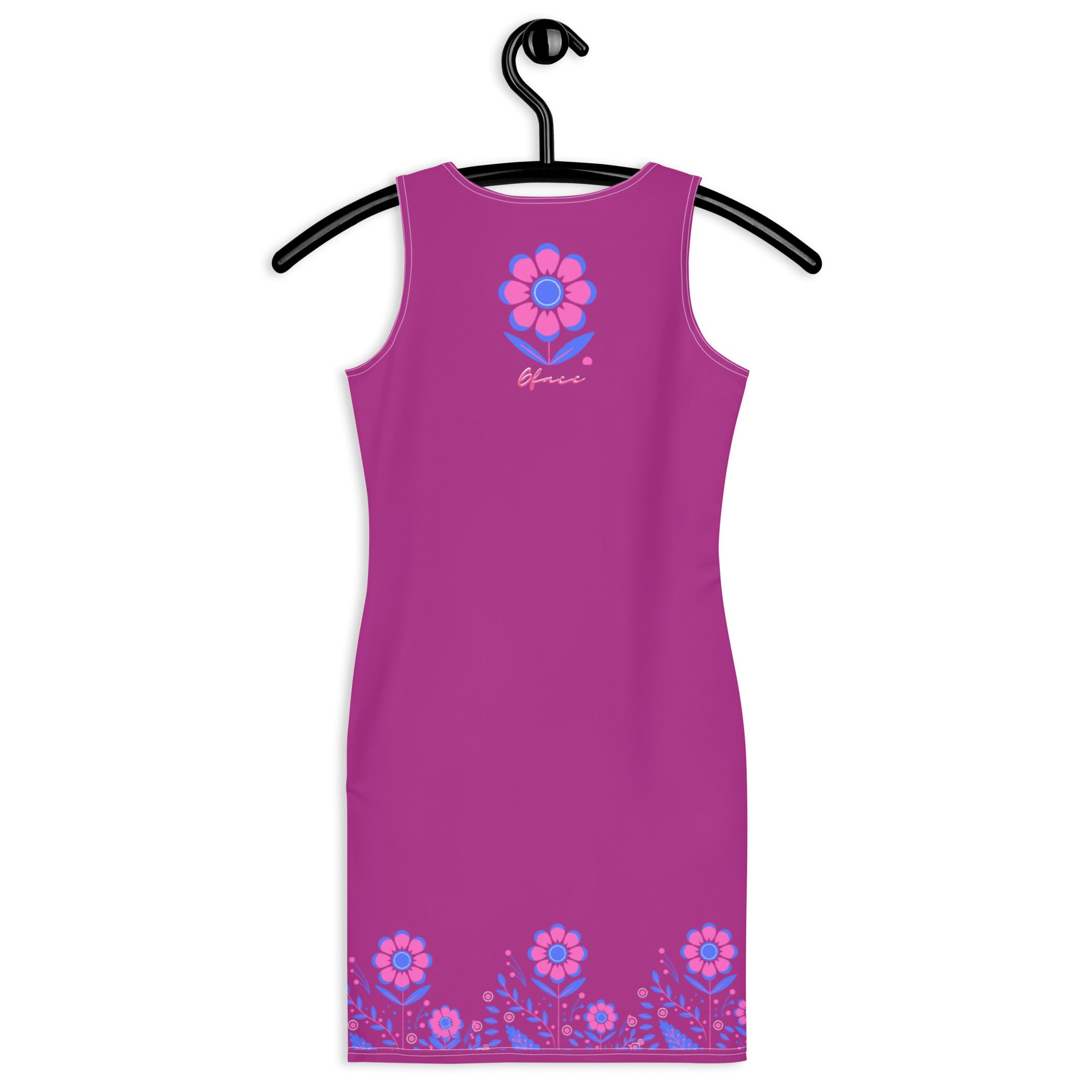 Retro Violet Floral Gface Dress Swag limited