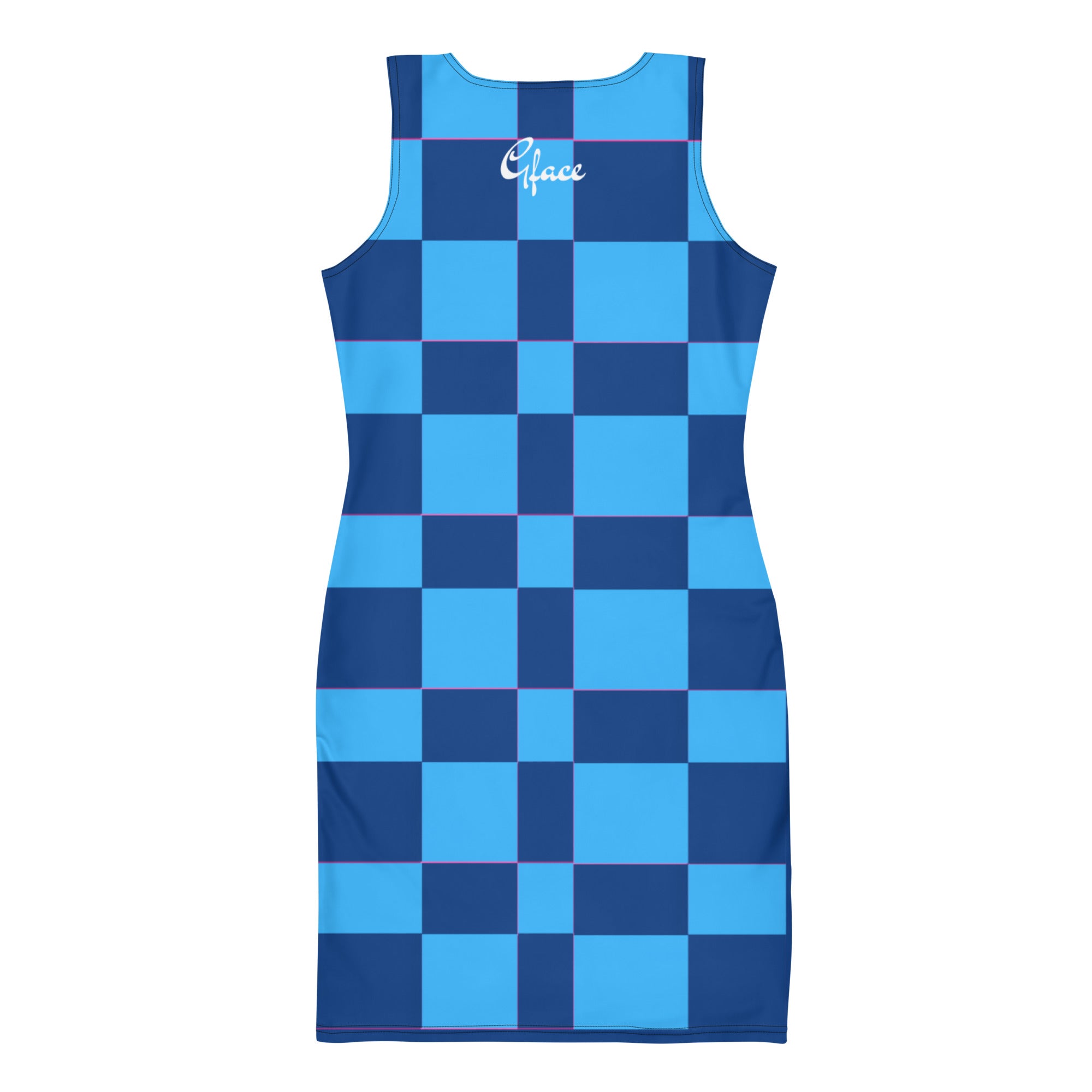 Blue Checker Gface Swag Dress