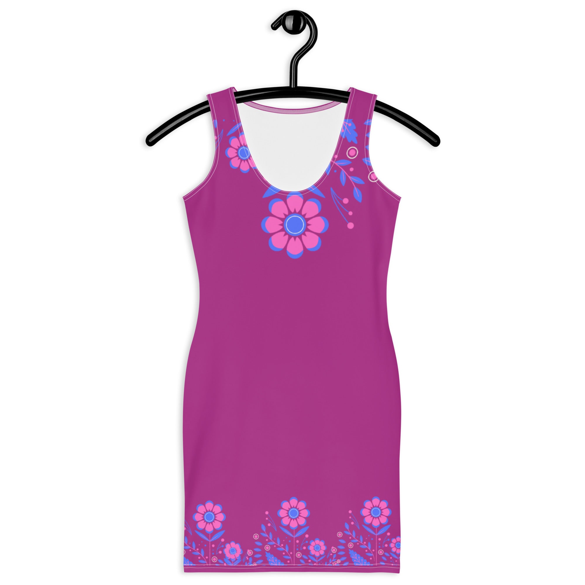 Retro Violet Floral Gface Dress Swag limited