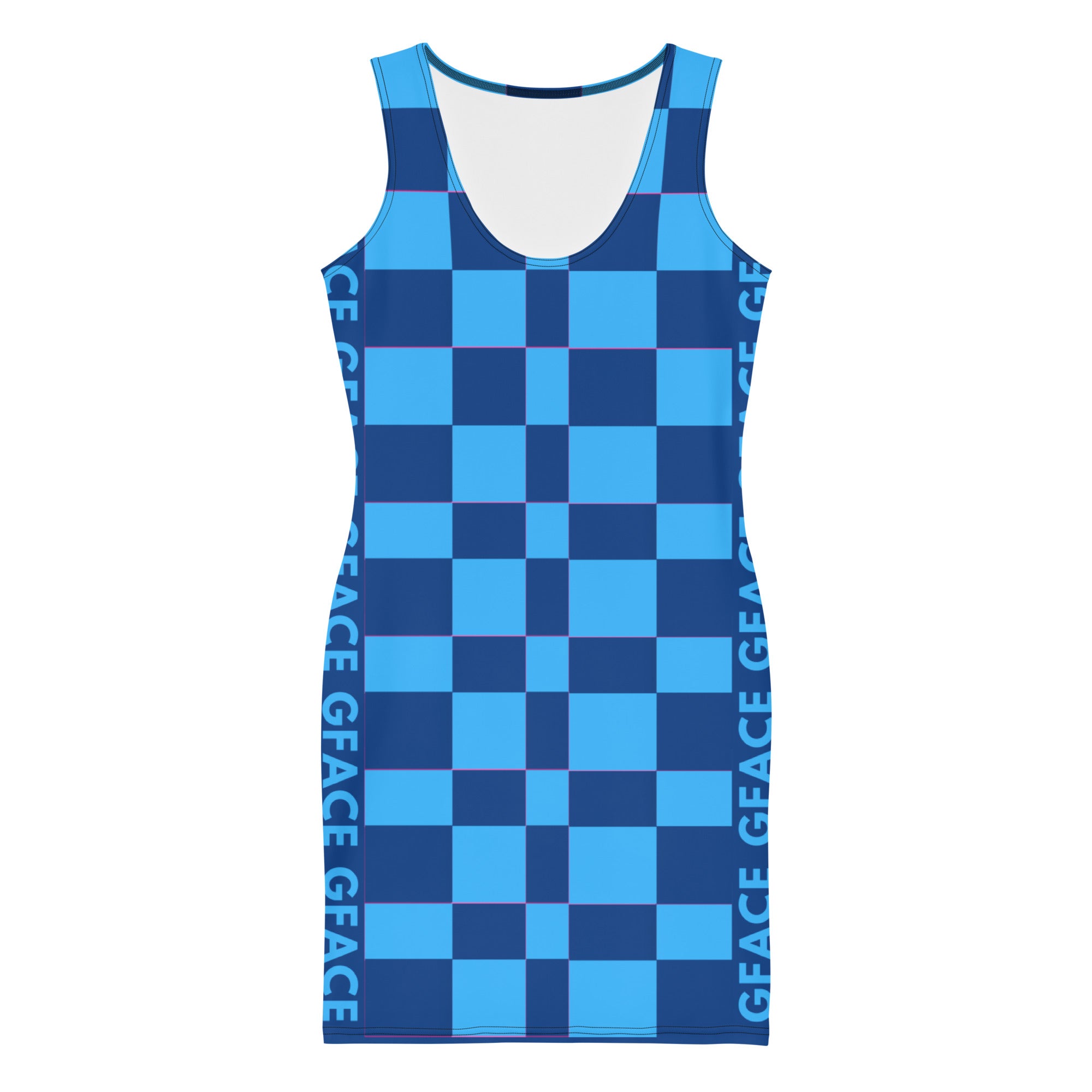 Blue Checker Gface Swag Dress