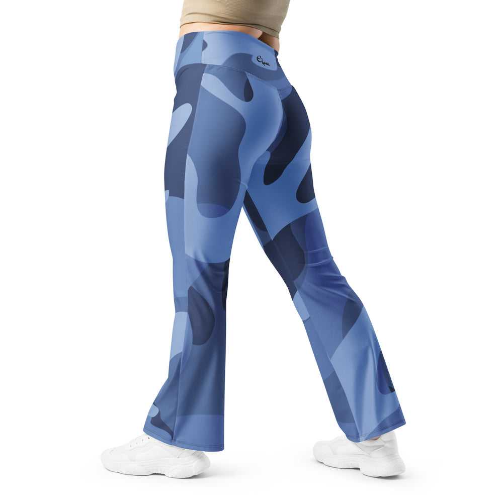 Gface Blue Camo-Incognito Flare leggings