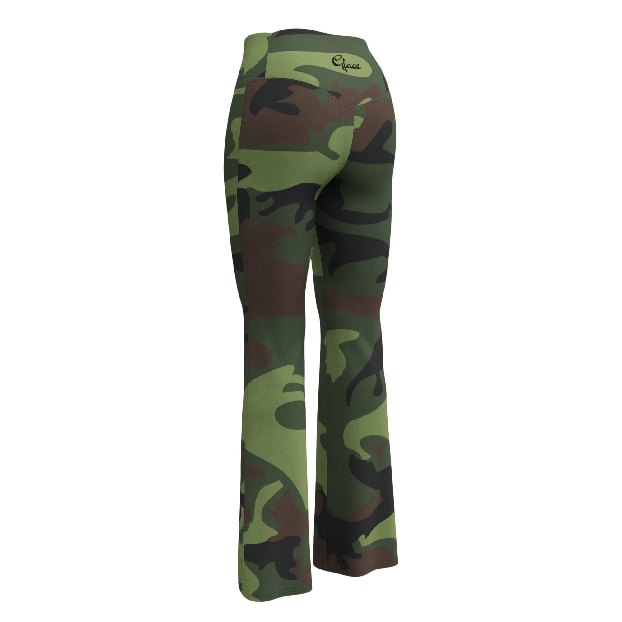 Gface Green Camo-Incognito Flare leggings