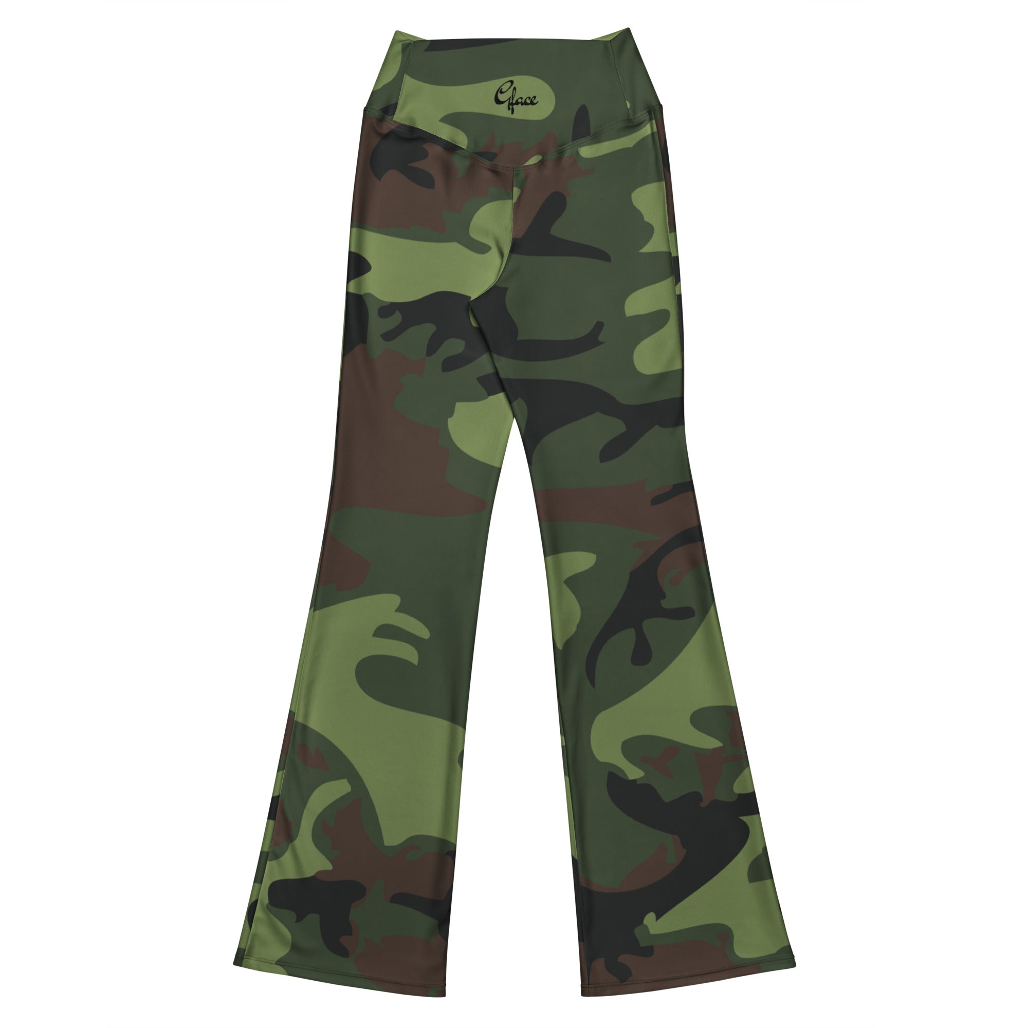 Gface Green Camo-Incognito Flare leggings