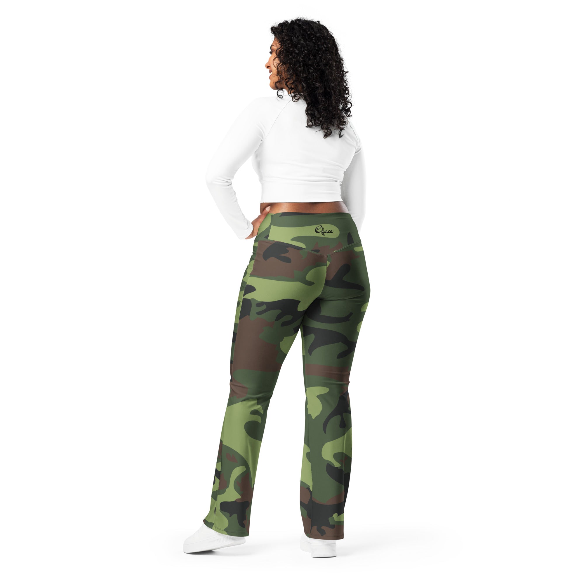 Gface Green Camo-Incognito Flare leggings