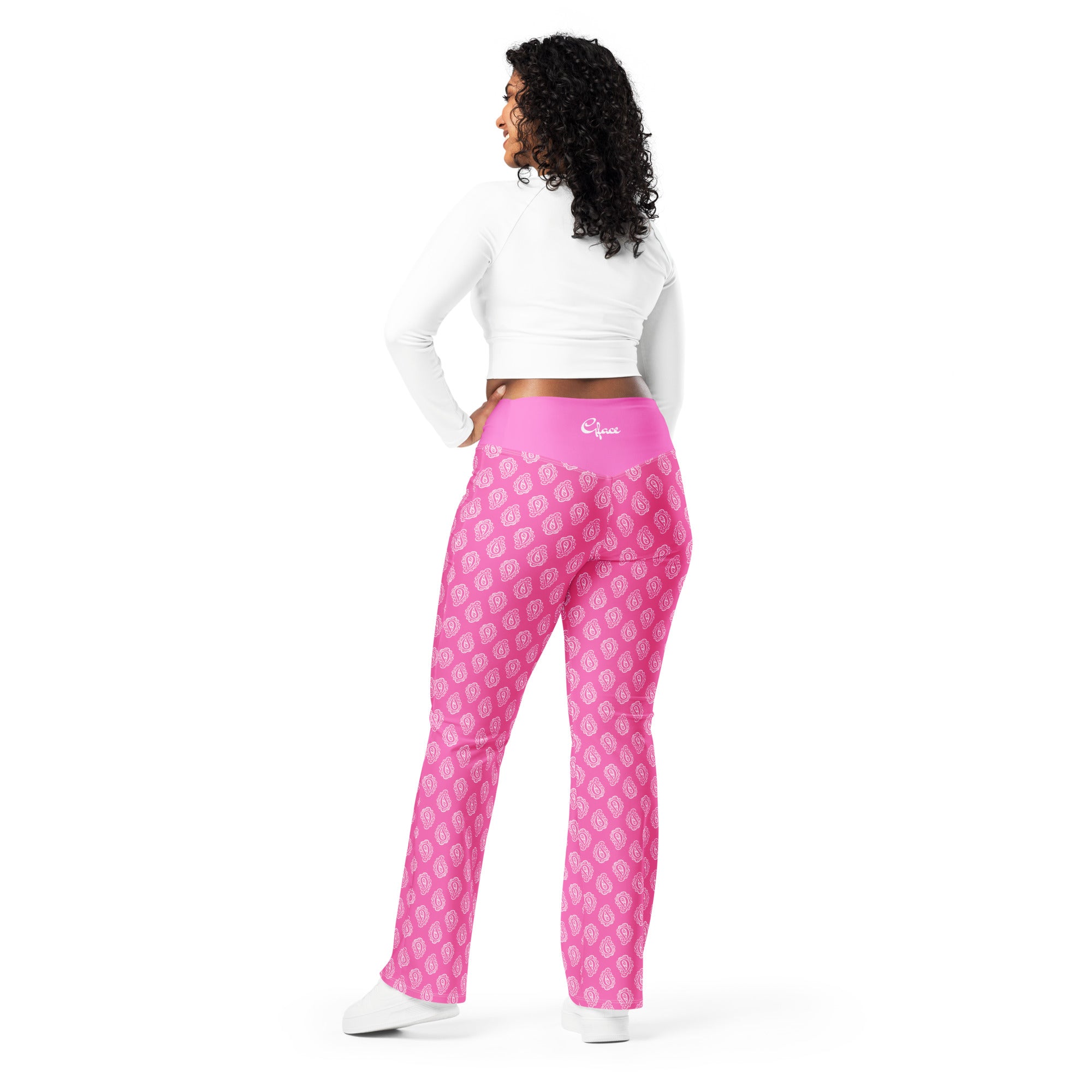 Gface Pink Bandana Flare leggings