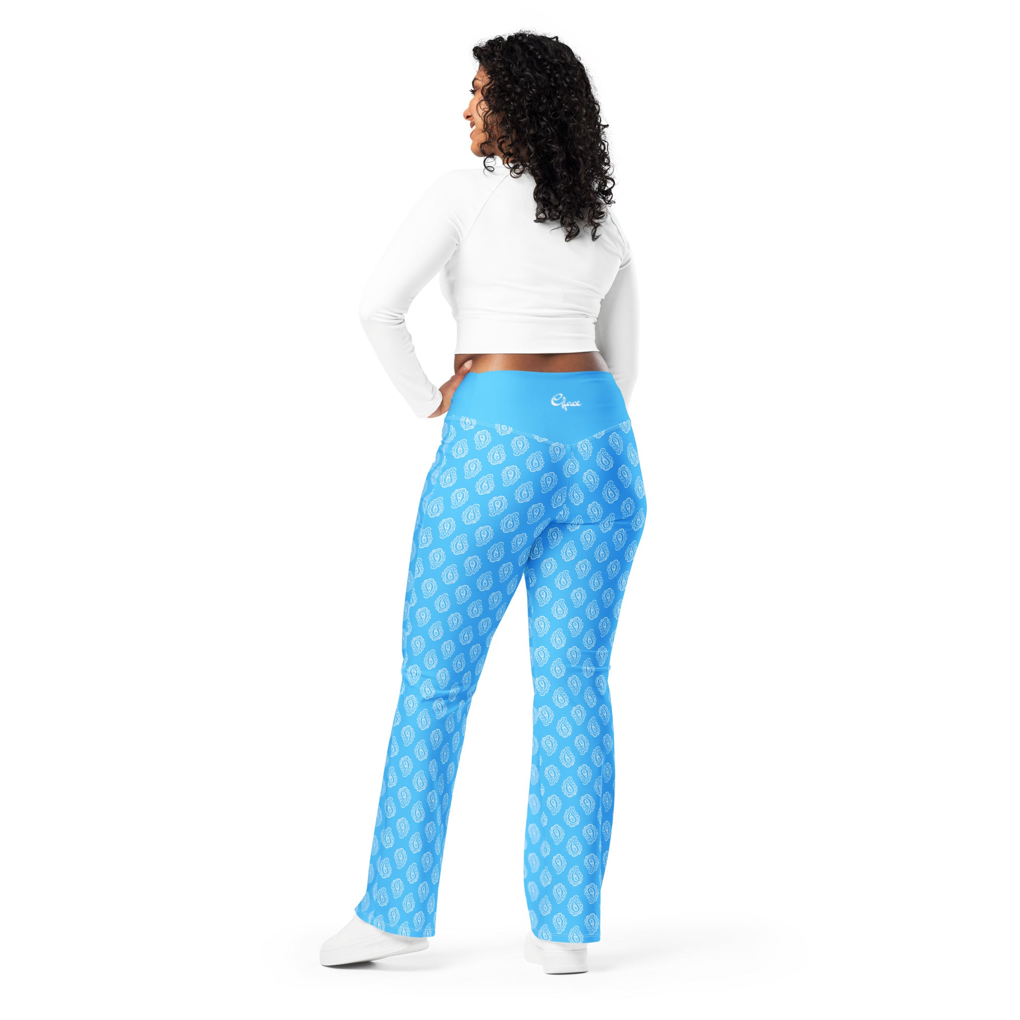 Gface Blue Bandana Flare leggings