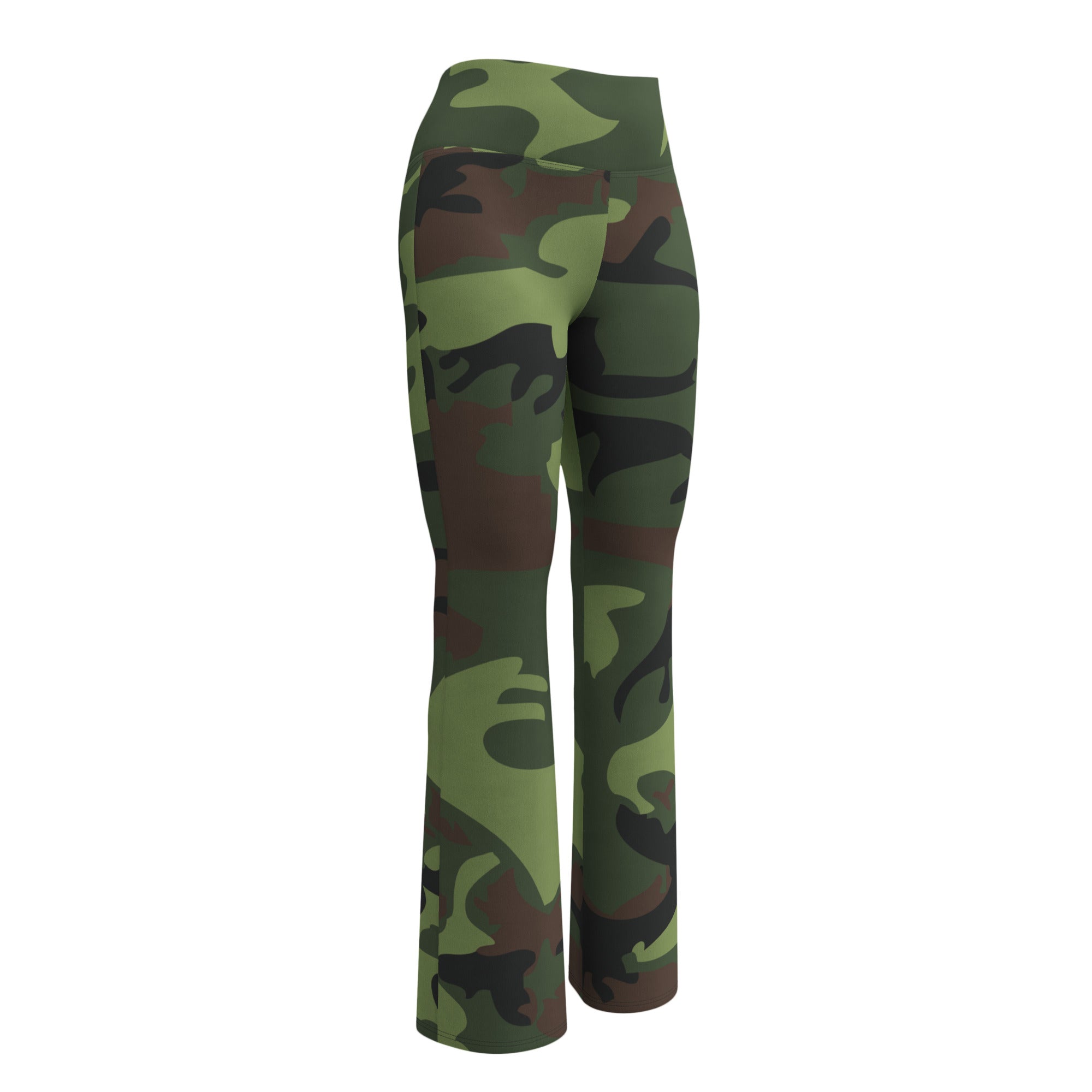 Gface Green Camo-Incognito Flare leggings