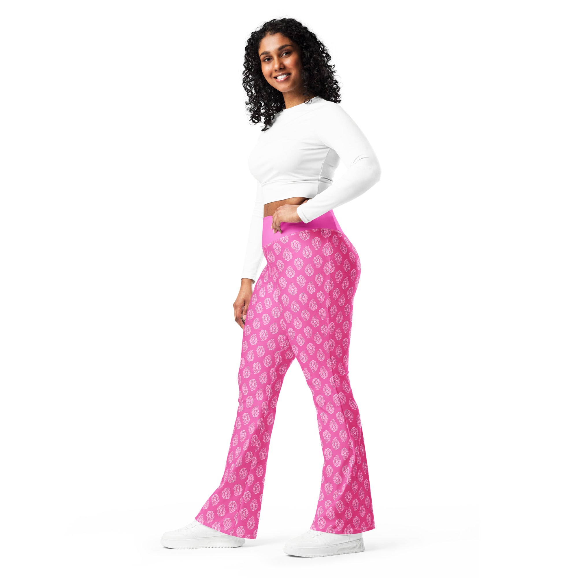 Gface Pink Bandana Flare leggings