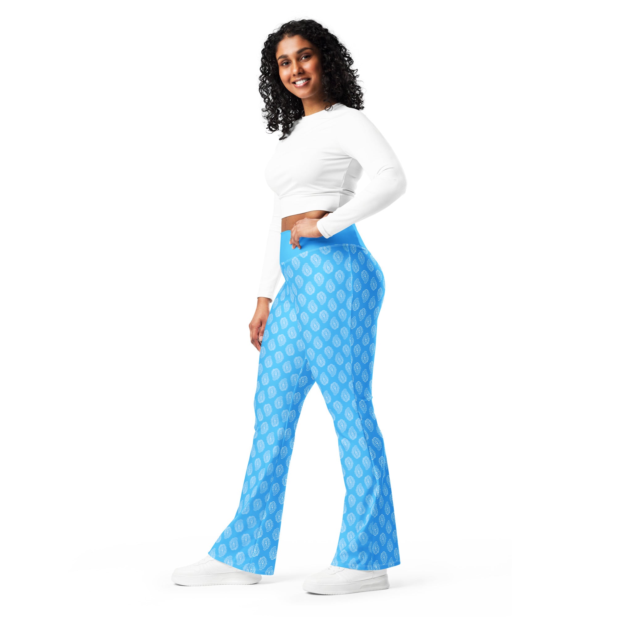 Gface Blue Bandana Flare leggings