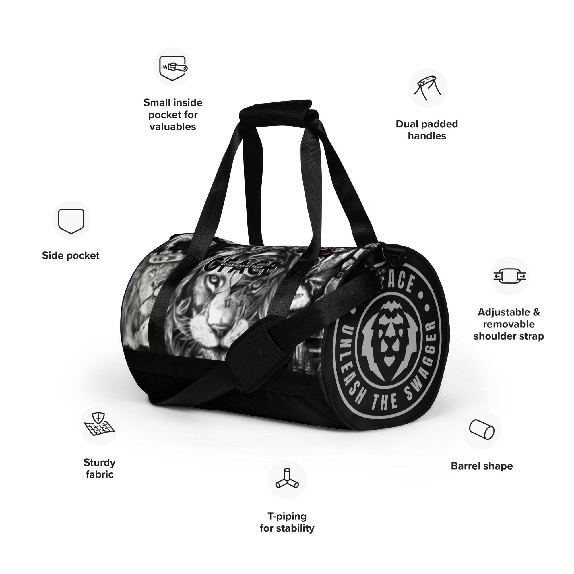 Gface Tattoo print gym bag