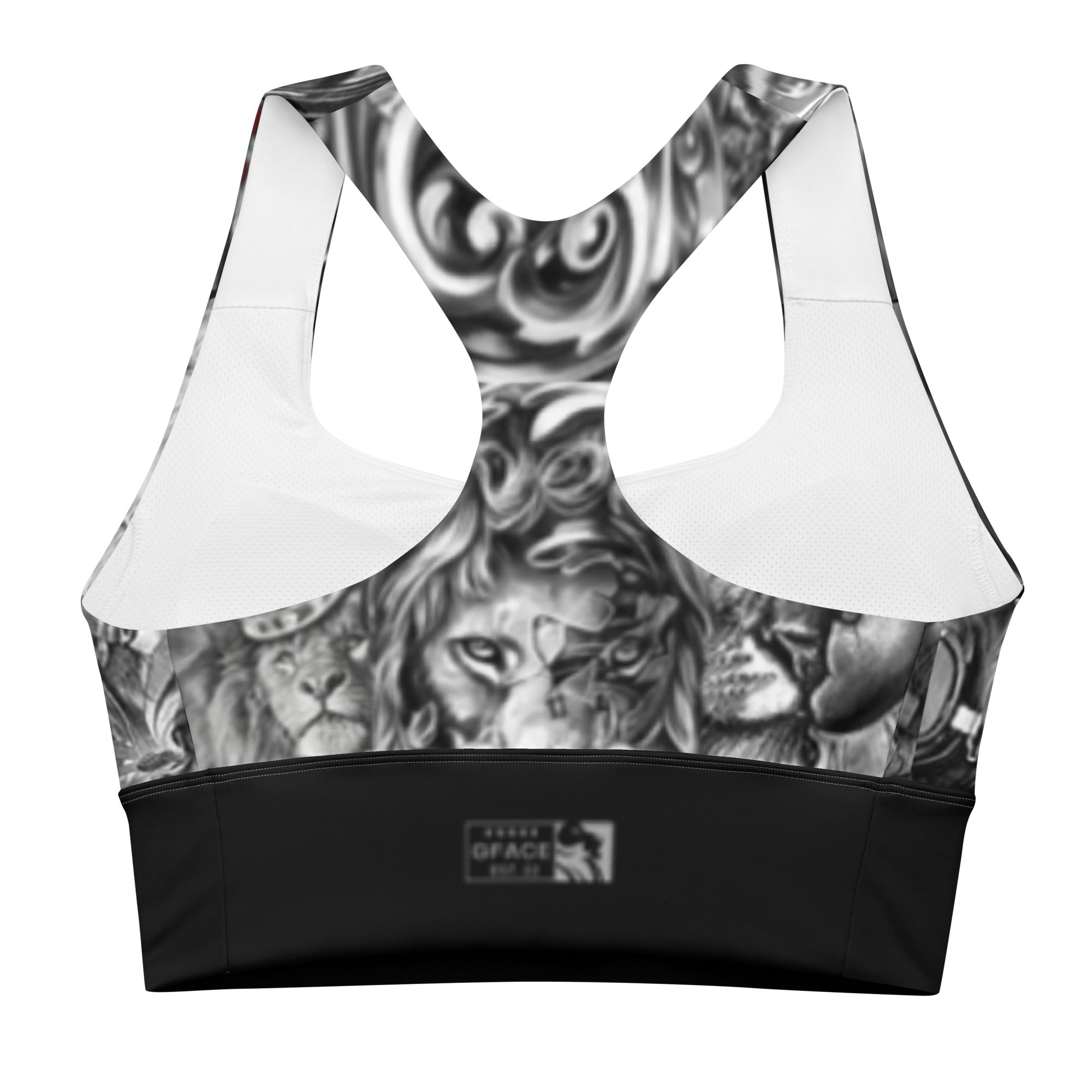 GFACE Longline sports bra Patriot Print