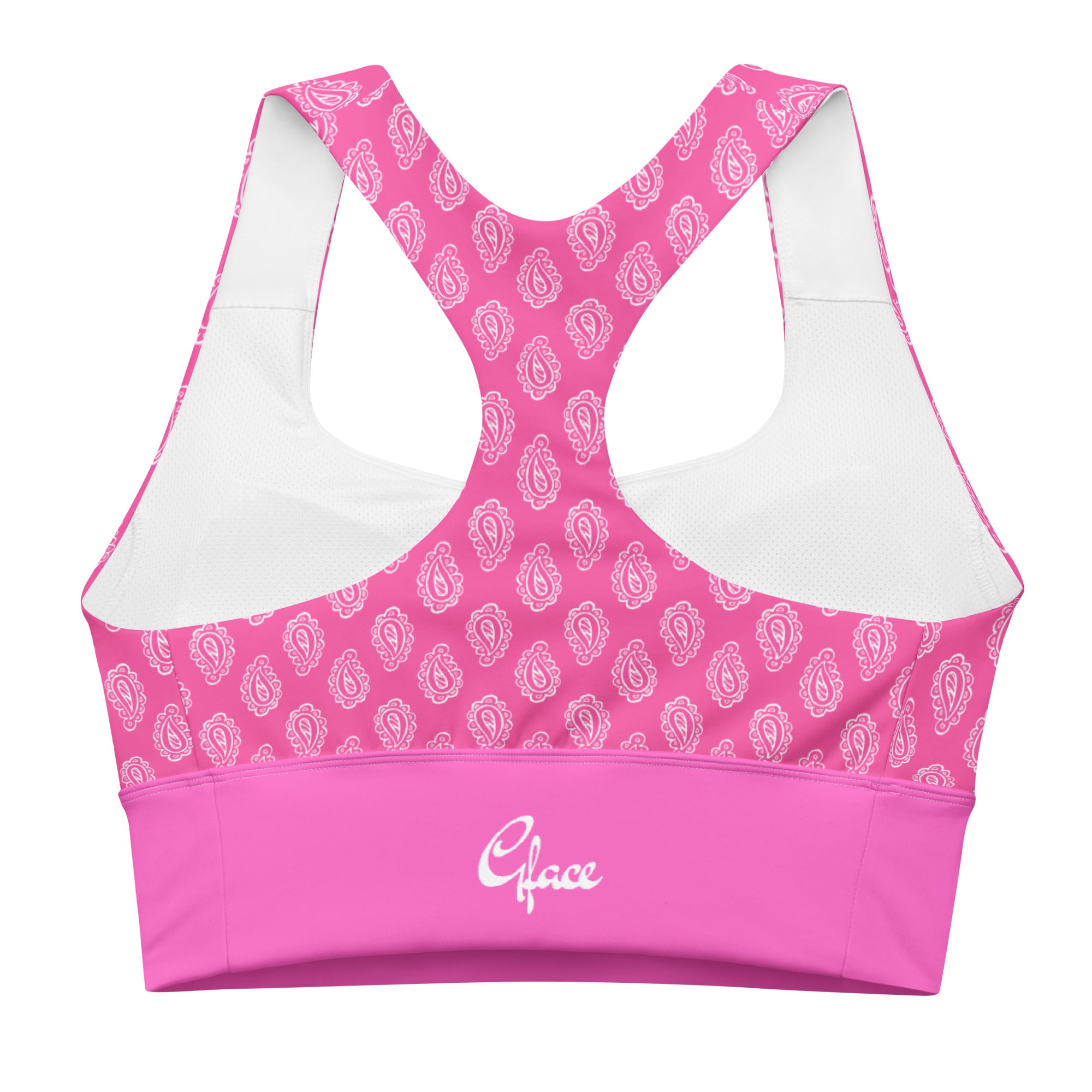 Gface Pink Bandana Longline sports bra