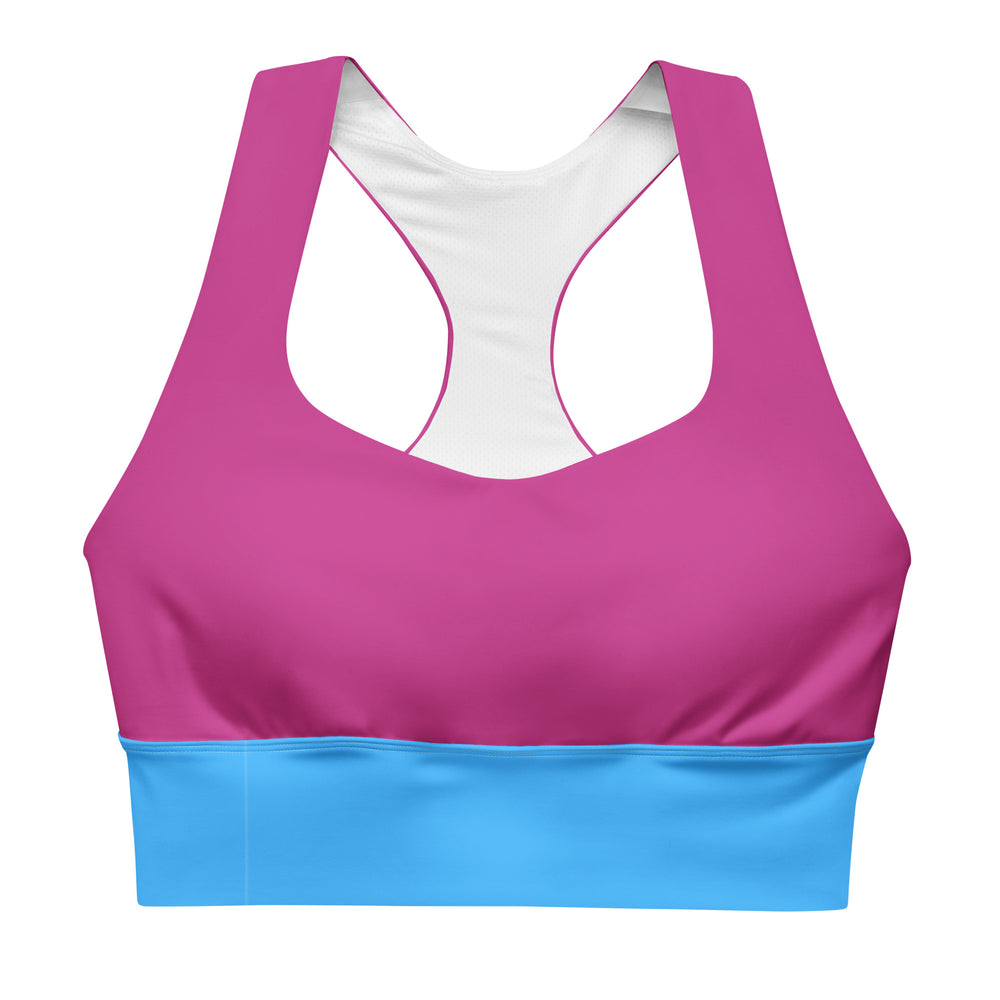 Gface Pink/Blue Longline sports bra