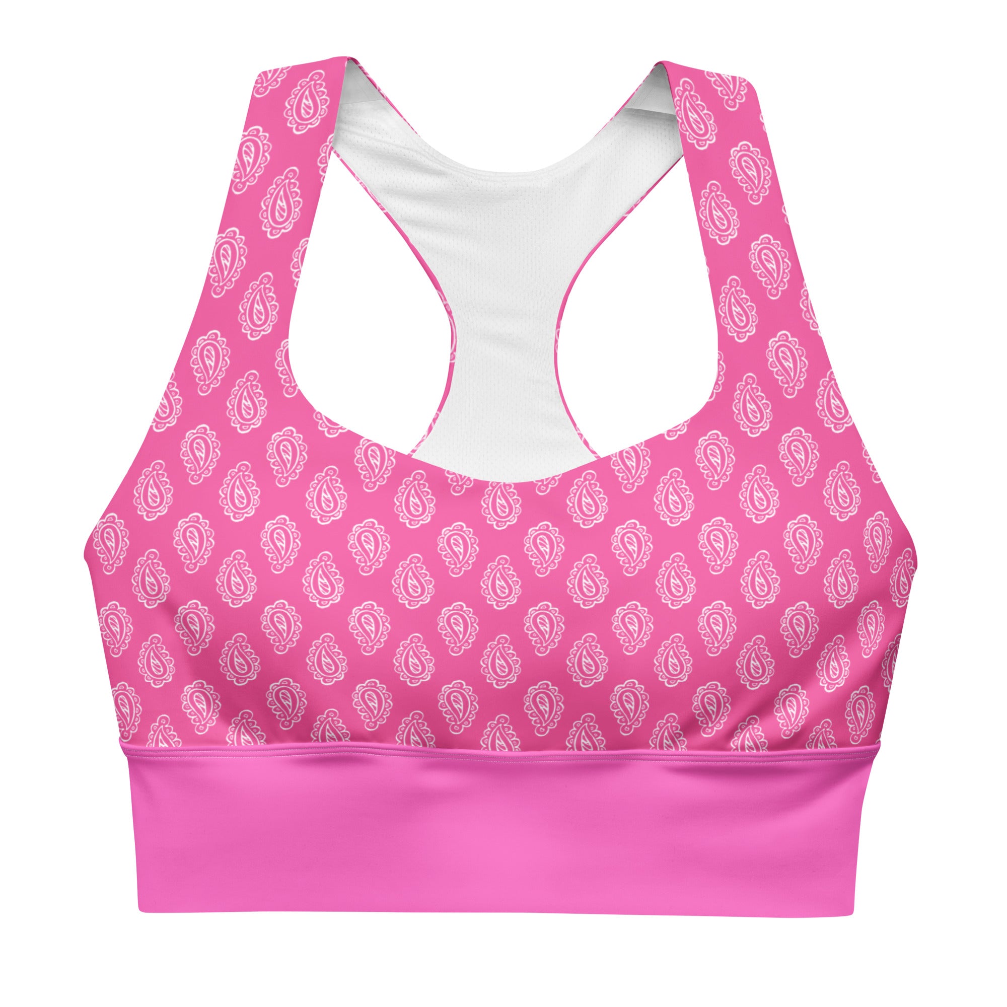 Gface Pink Bandana Longline sports bra