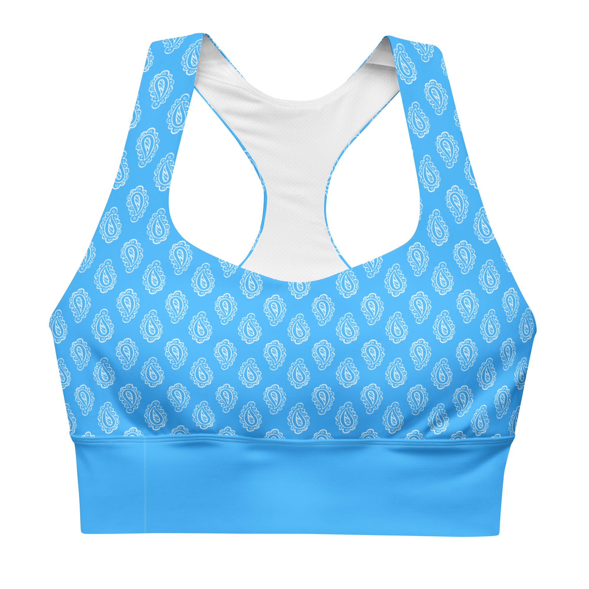 Gface blue bandana Longline sports bra