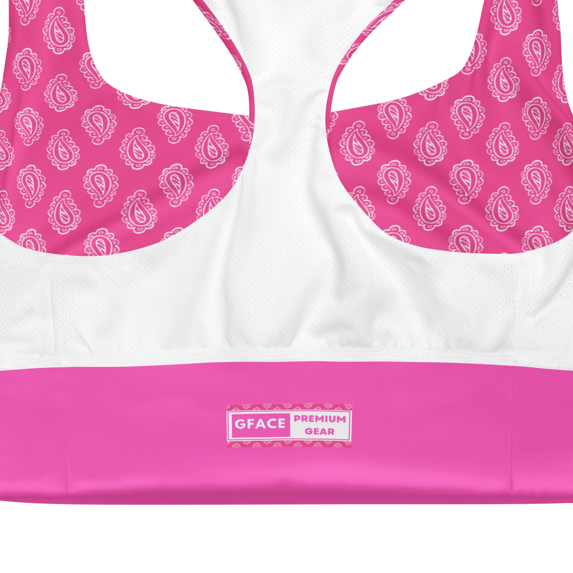 Gface Pink Bandana Longline sports bra