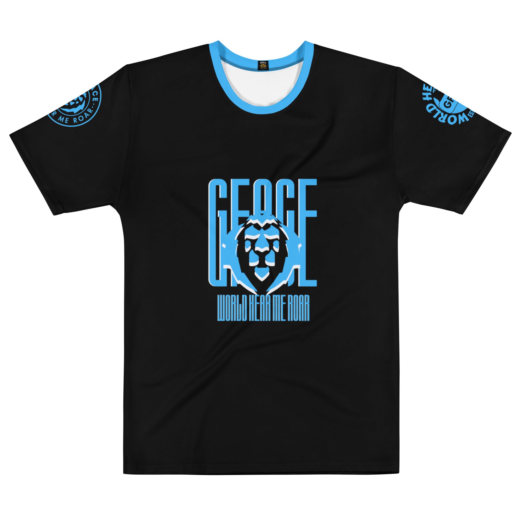 GFACE Men's Blue Lion Logo t-shirt