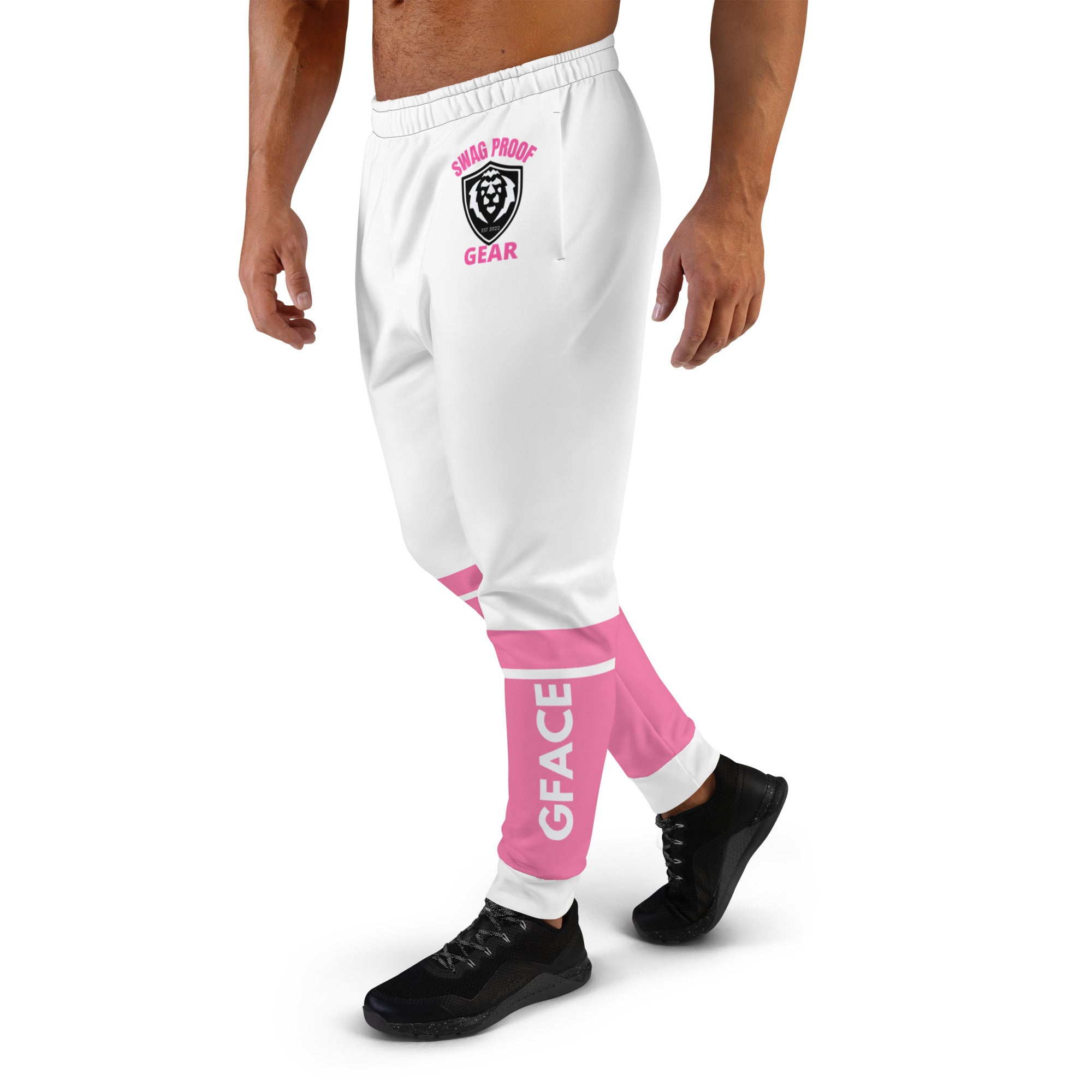 Men's White Joggers GFACE Swag Proof Gear