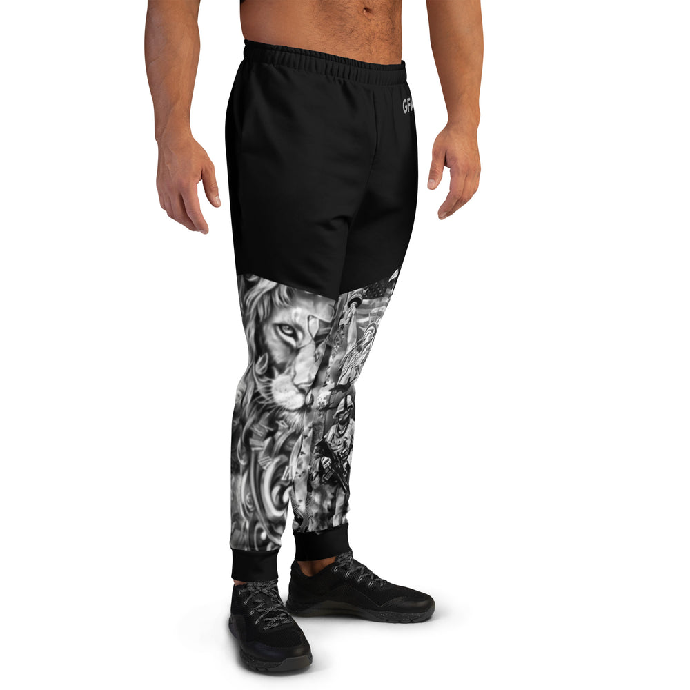 Gface Men's Black Joggers Patriot print