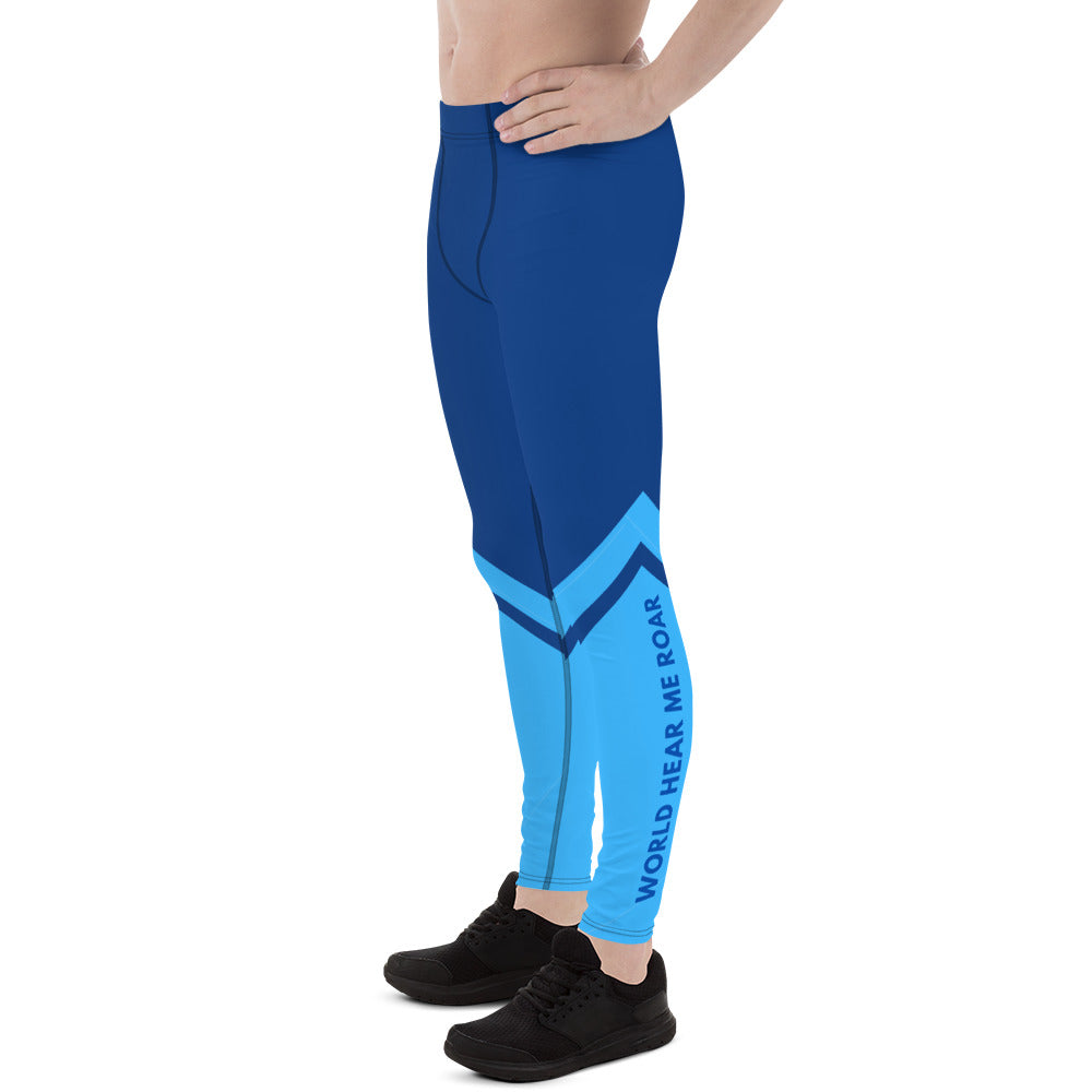 Men's Gface 2-Tone Blue Leggings