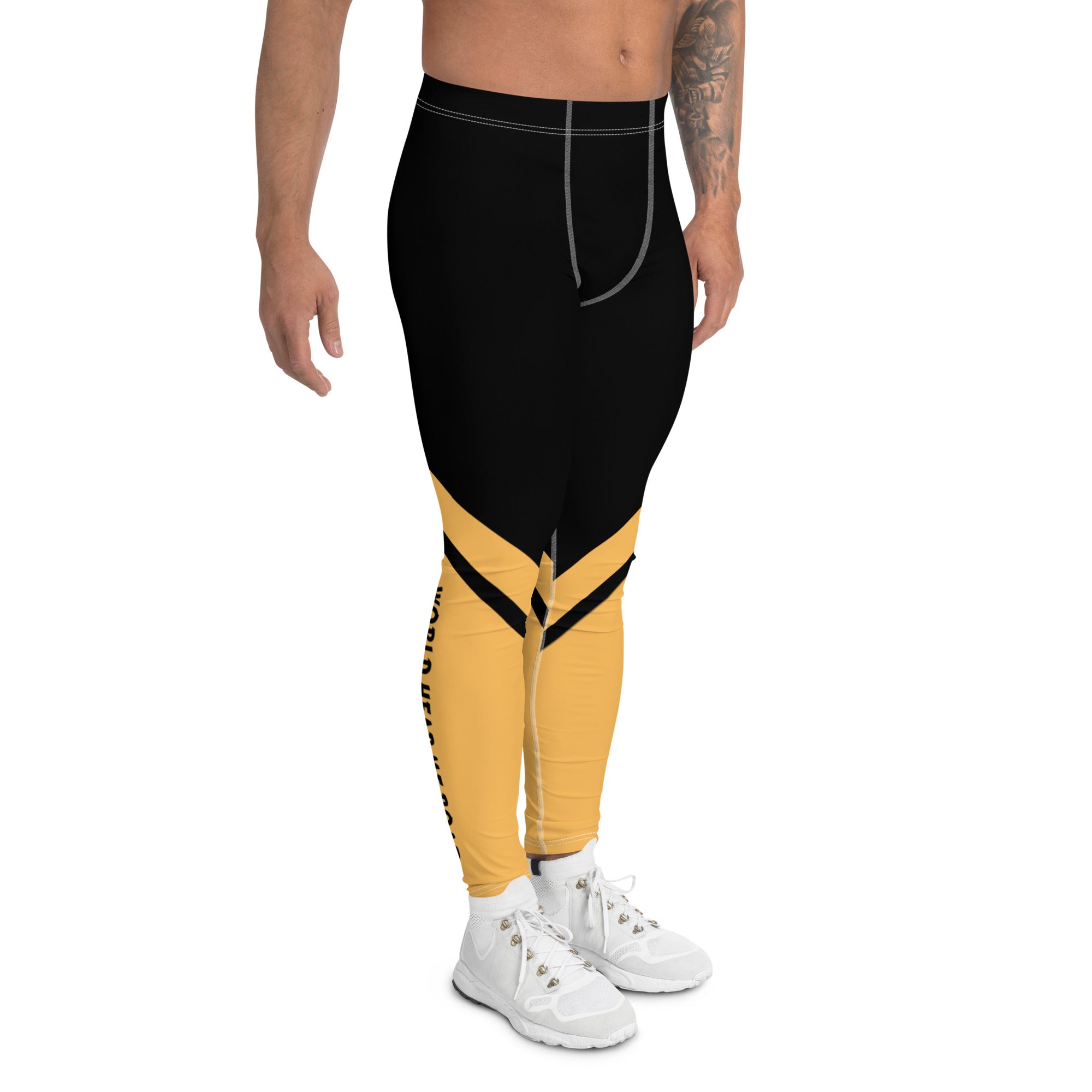 Gface Men's Leggings Black/Gold World Hear Me Roar