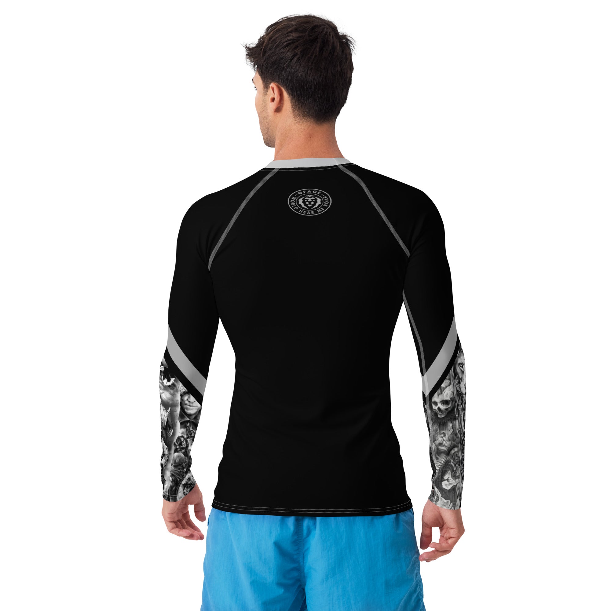 Gface Men's Rash Guard Patriot Print