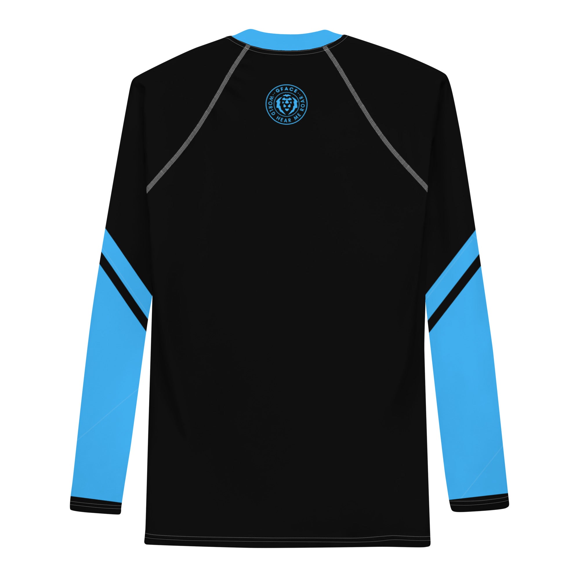 Men's Rash Guard GFACE Black/Blue World Hear Me Roar