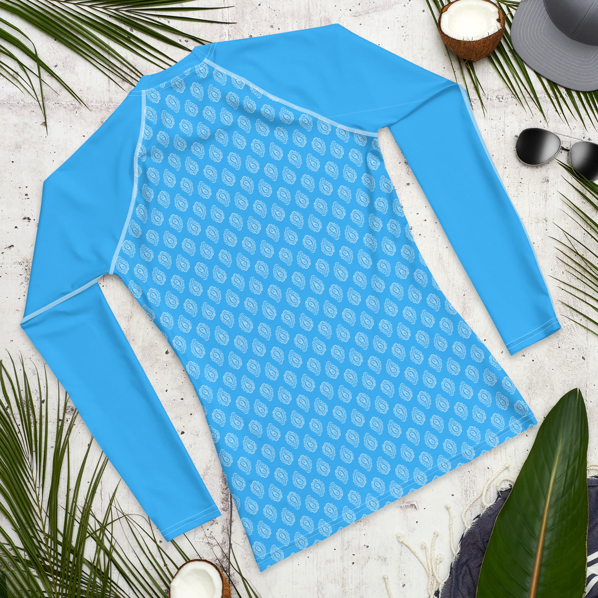 Gface Blue Bandana Men's Rash Guard