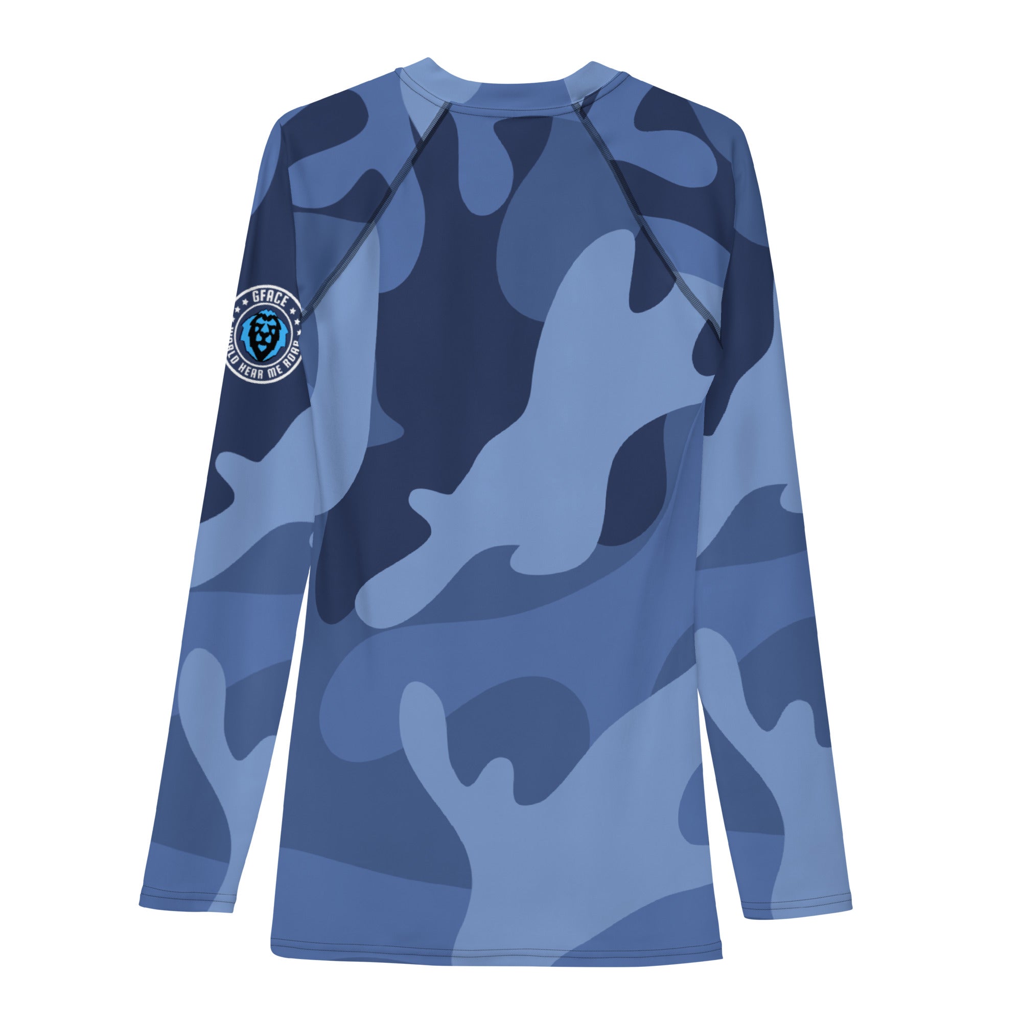 Gface Blue Camo-Incognito Men's Rash Guard