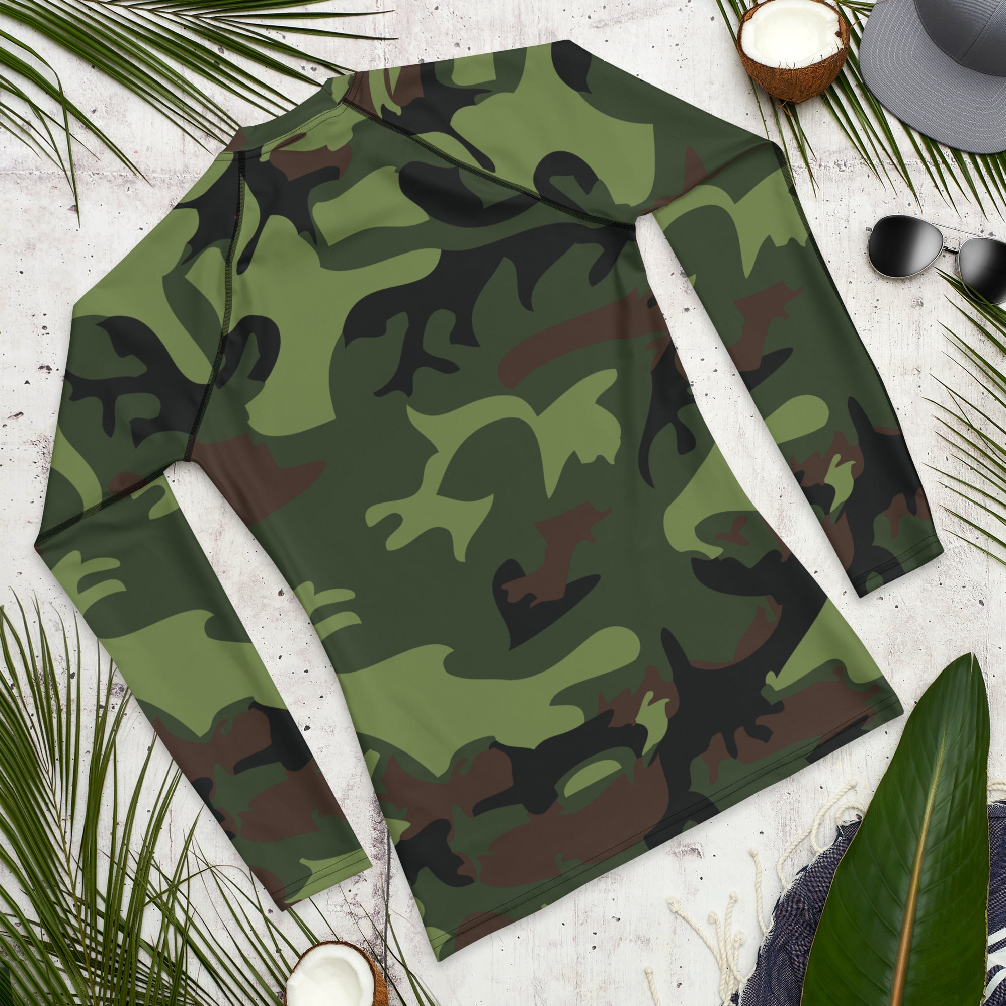 Gface Green Camo-Incognito Men's Rash Guard