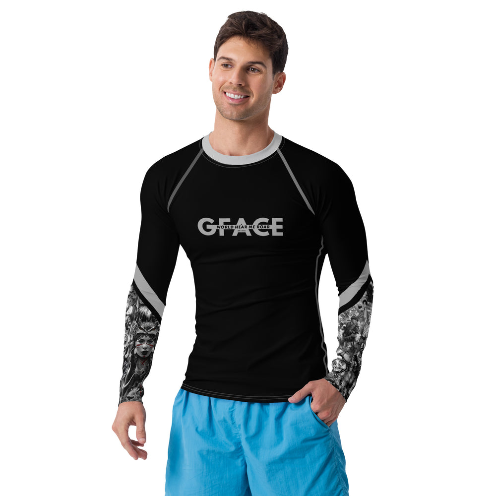 Gface Men's Rash Guard Patriot Print