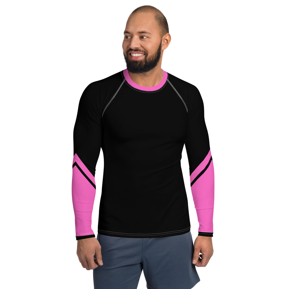 Gface Men's Rash Guard Black/Pink World Hear Me Roar