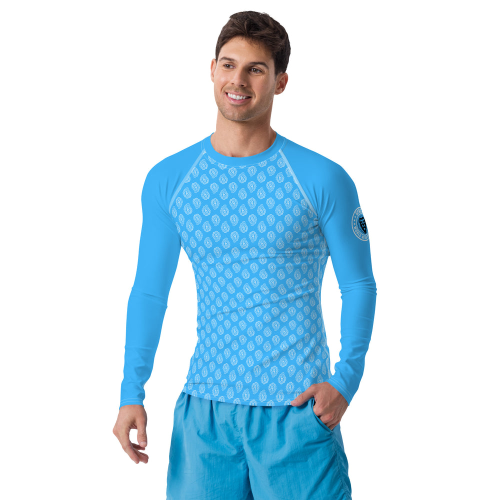 Gface Blue Bandana Men's Rash Guard