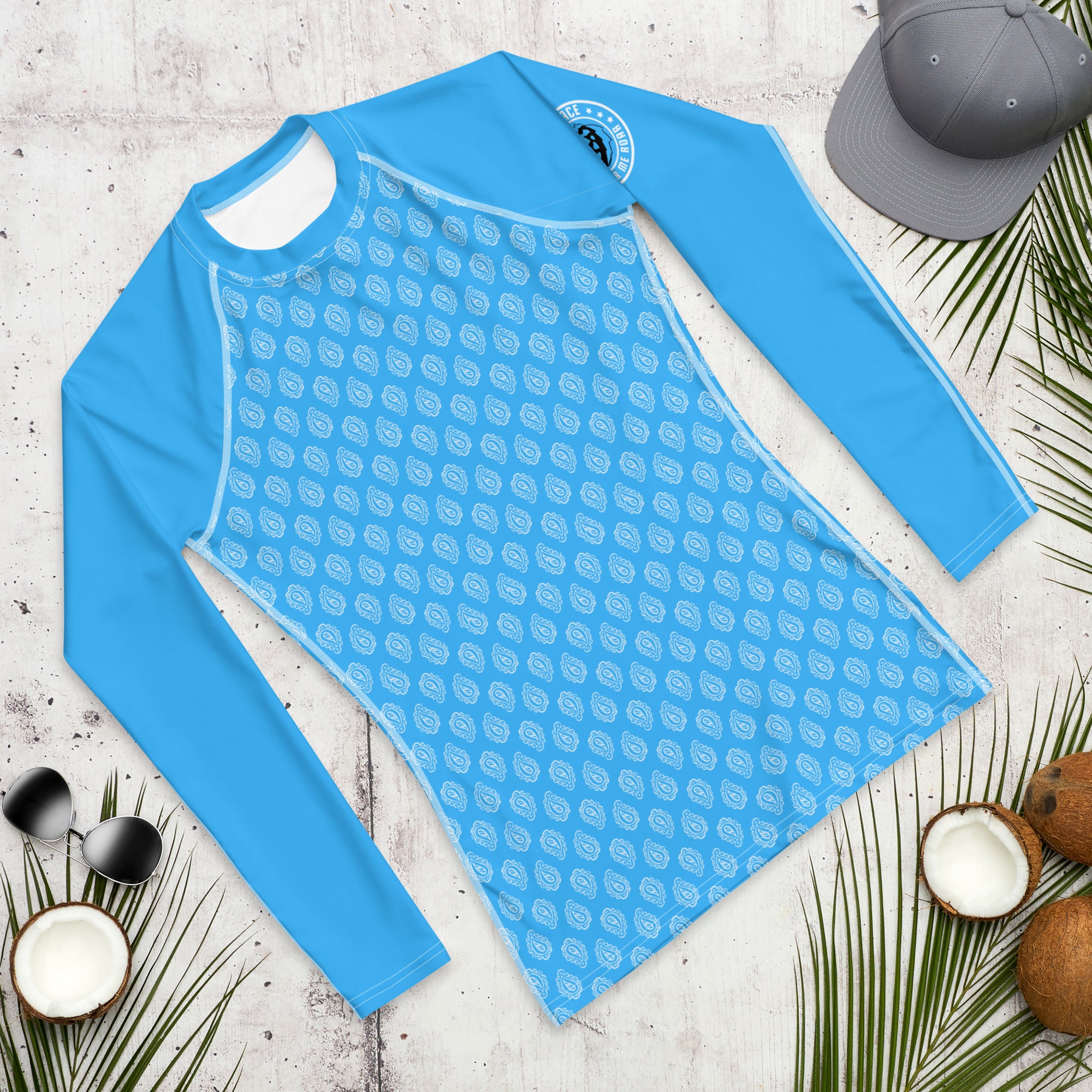 Gface Blue Bandana Men's Rash Guard