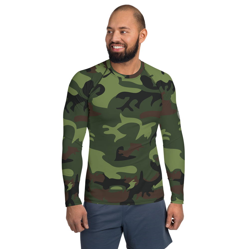 Gface Green Camo-Incognito Men's Rash Guard