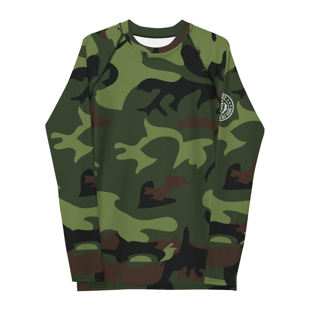 Gface Green Camo-Incognito Men's Rash Guard