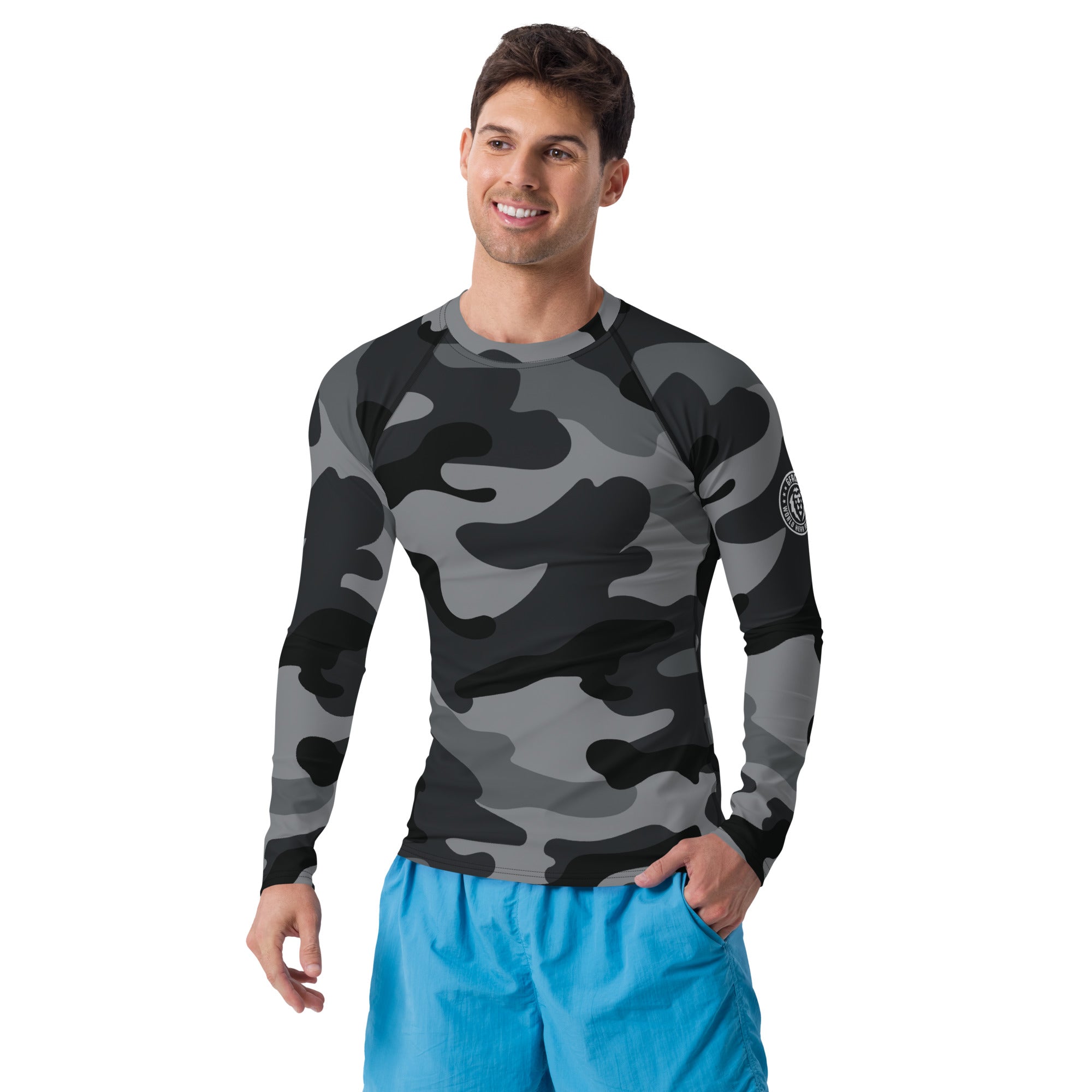 Gface Black Camo-Incognito Men's Rash Guard