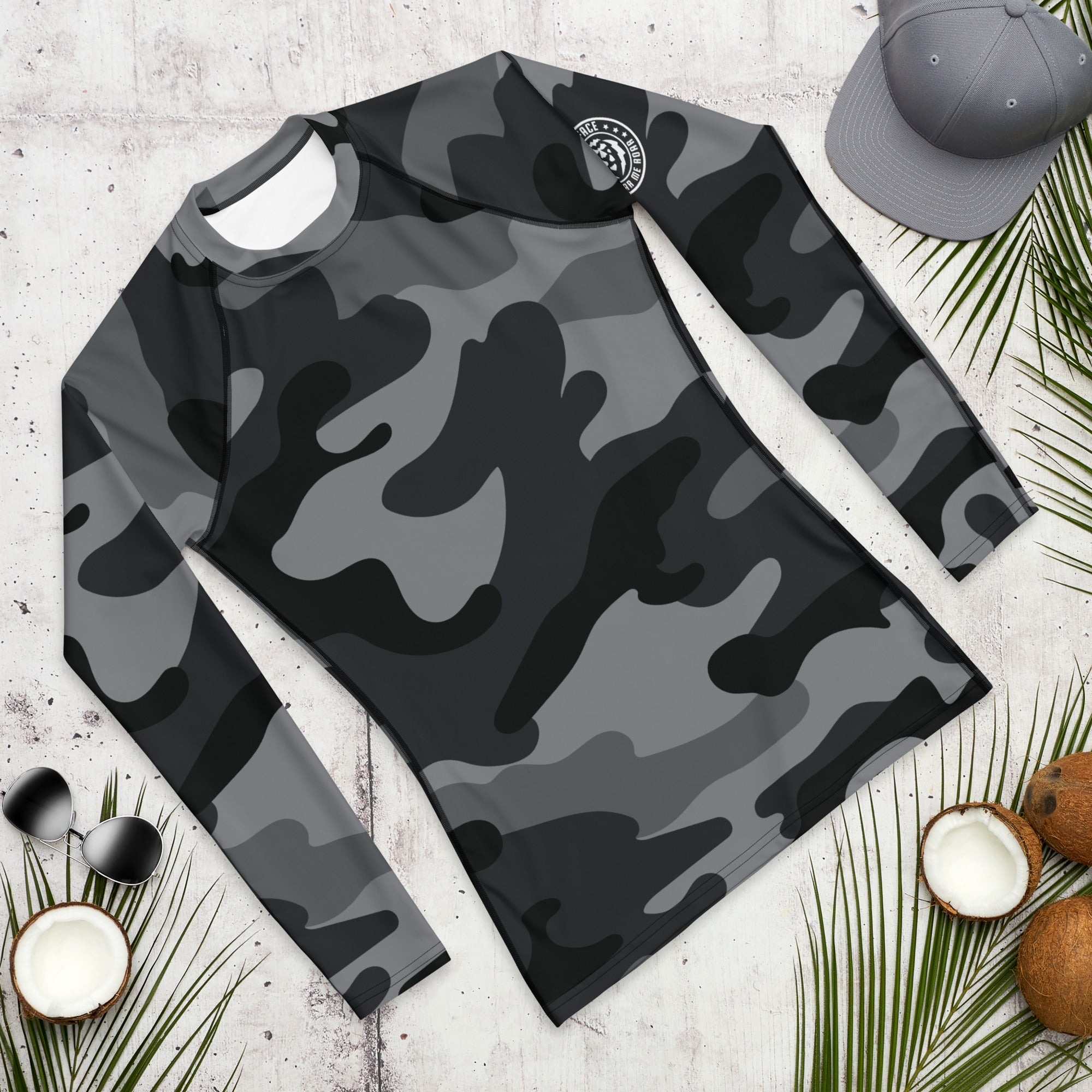 Gface Black Camo-Incognito Men's Rash Guard