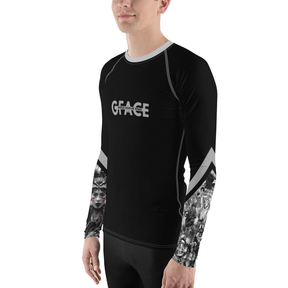 Gface Men's Rash Guard Patriot Print