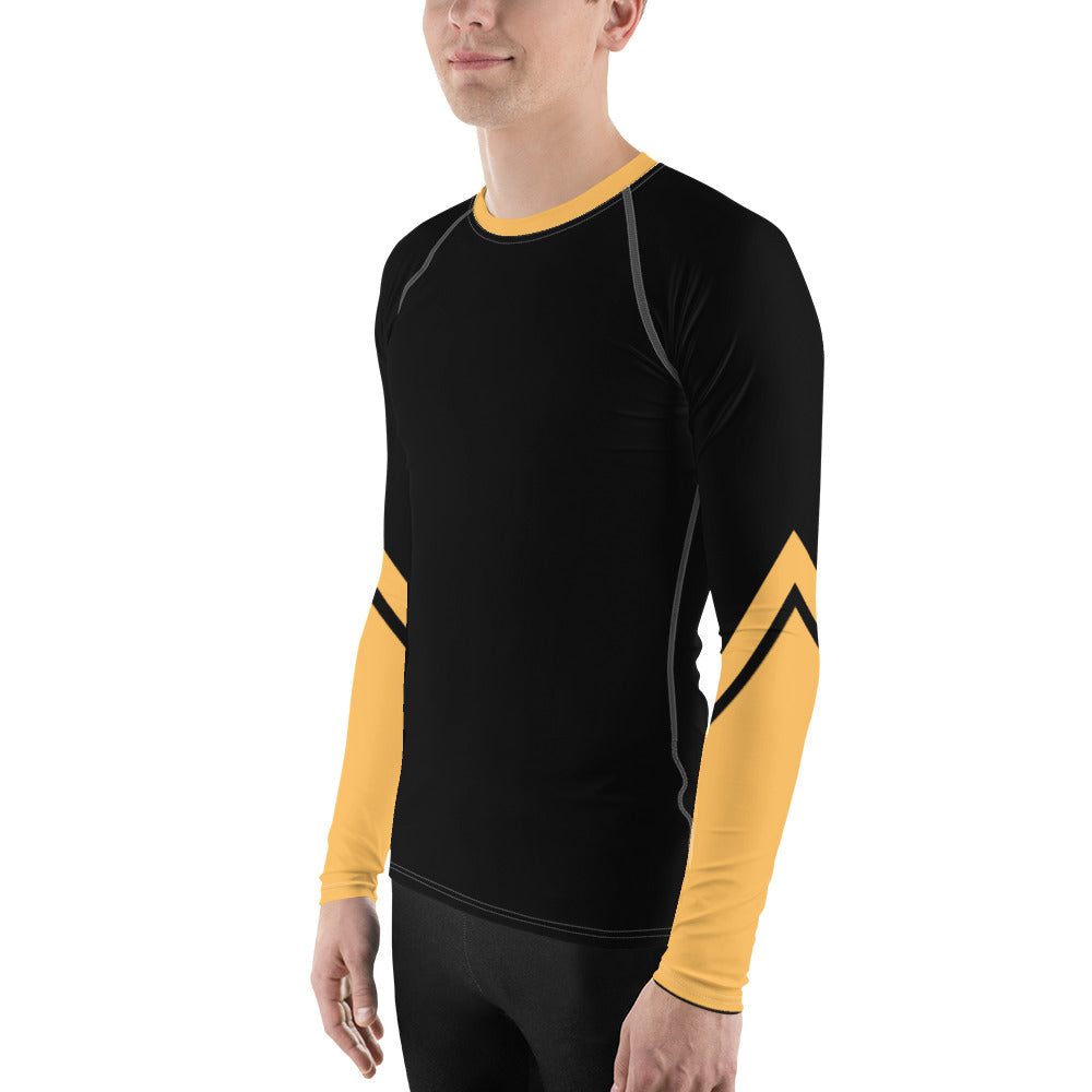 Gface Men's Rash Guard Black/Gold World Hear Me Roar