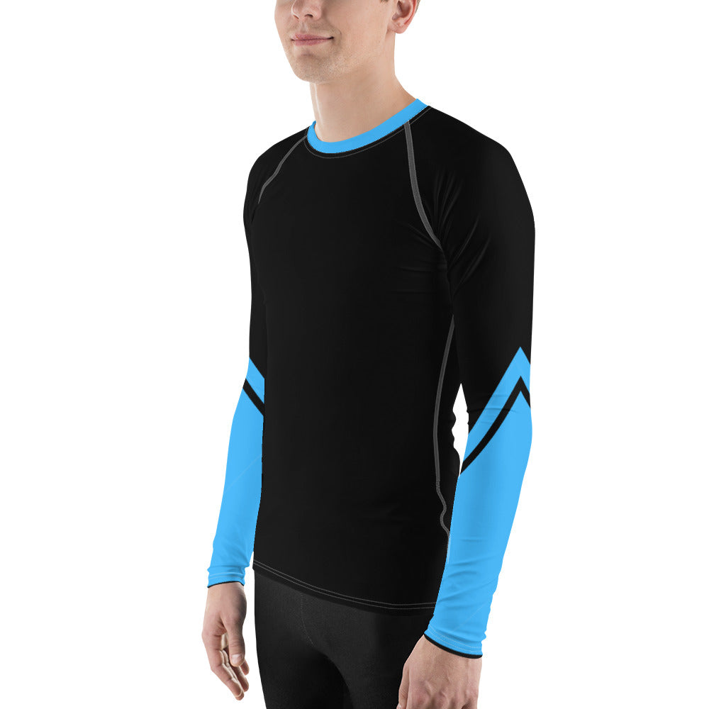 Men's Rash Guard GFACE Black/Blue World Hear Me Roar