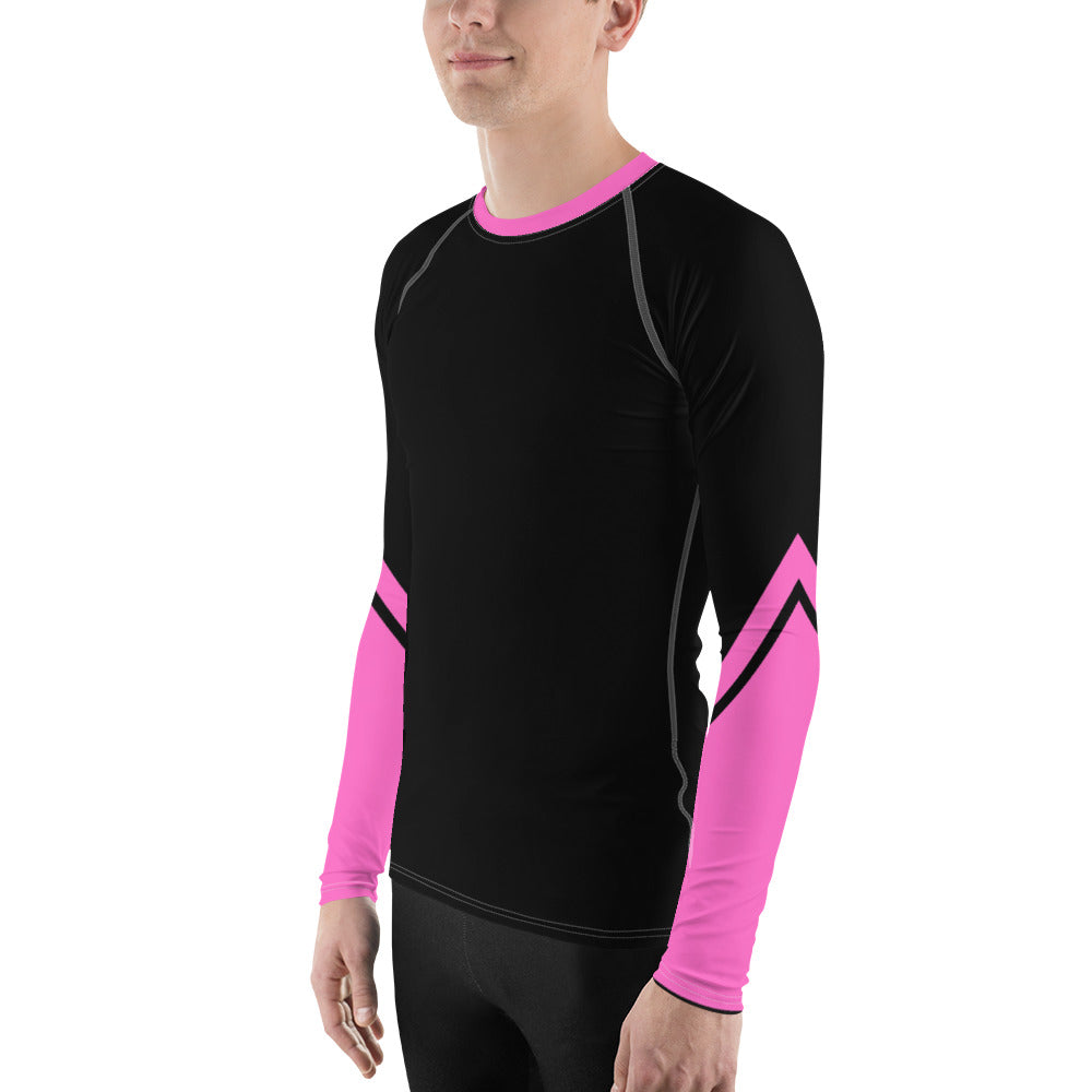 Gface Men's Rash Guard Black/Pink World Hear Me Roar